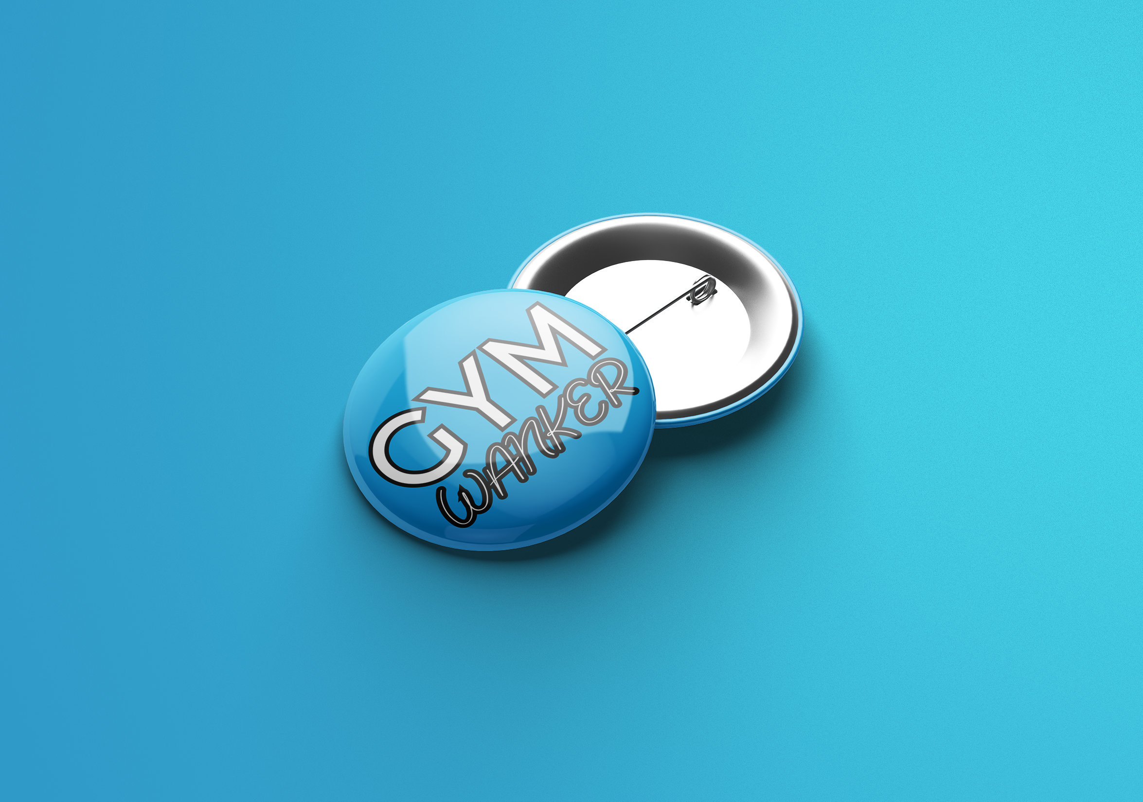 Gym Wanker Badge - Funny Workout Pin Gift for Him/Stocking Filler for Chris