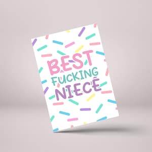 Meilleure putain de nièce - Carte de voeux pour l'anniversaire de la nièce drôle