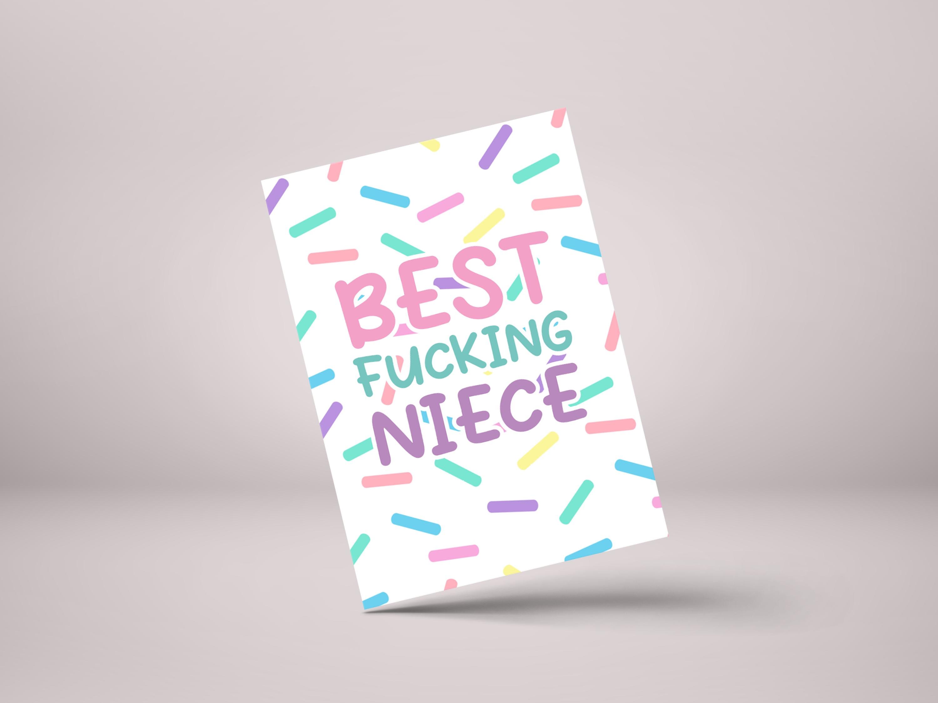 Best F*cking Niece Birthday Card - Funny Niece Greeting Card