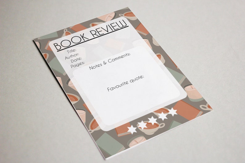 Book Review Notepad - Reading Journal & Tracker Gift
