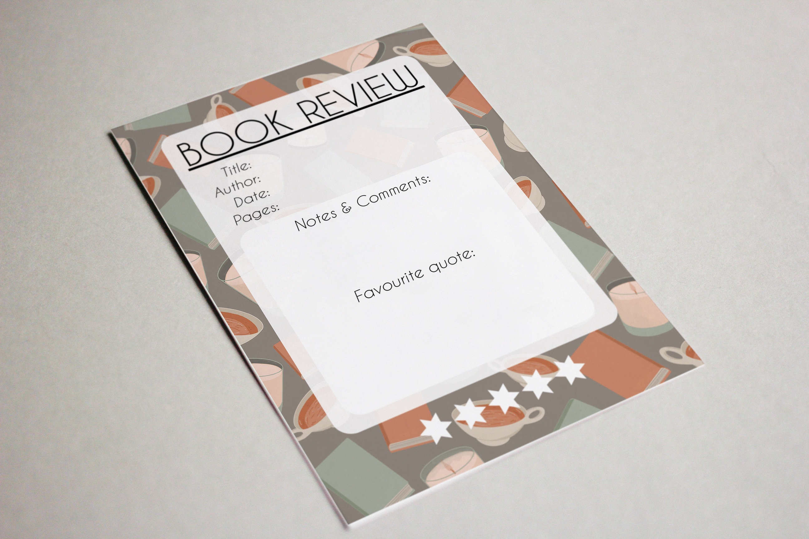 Book Review Notepad - Reading Journal & Tracker Gift