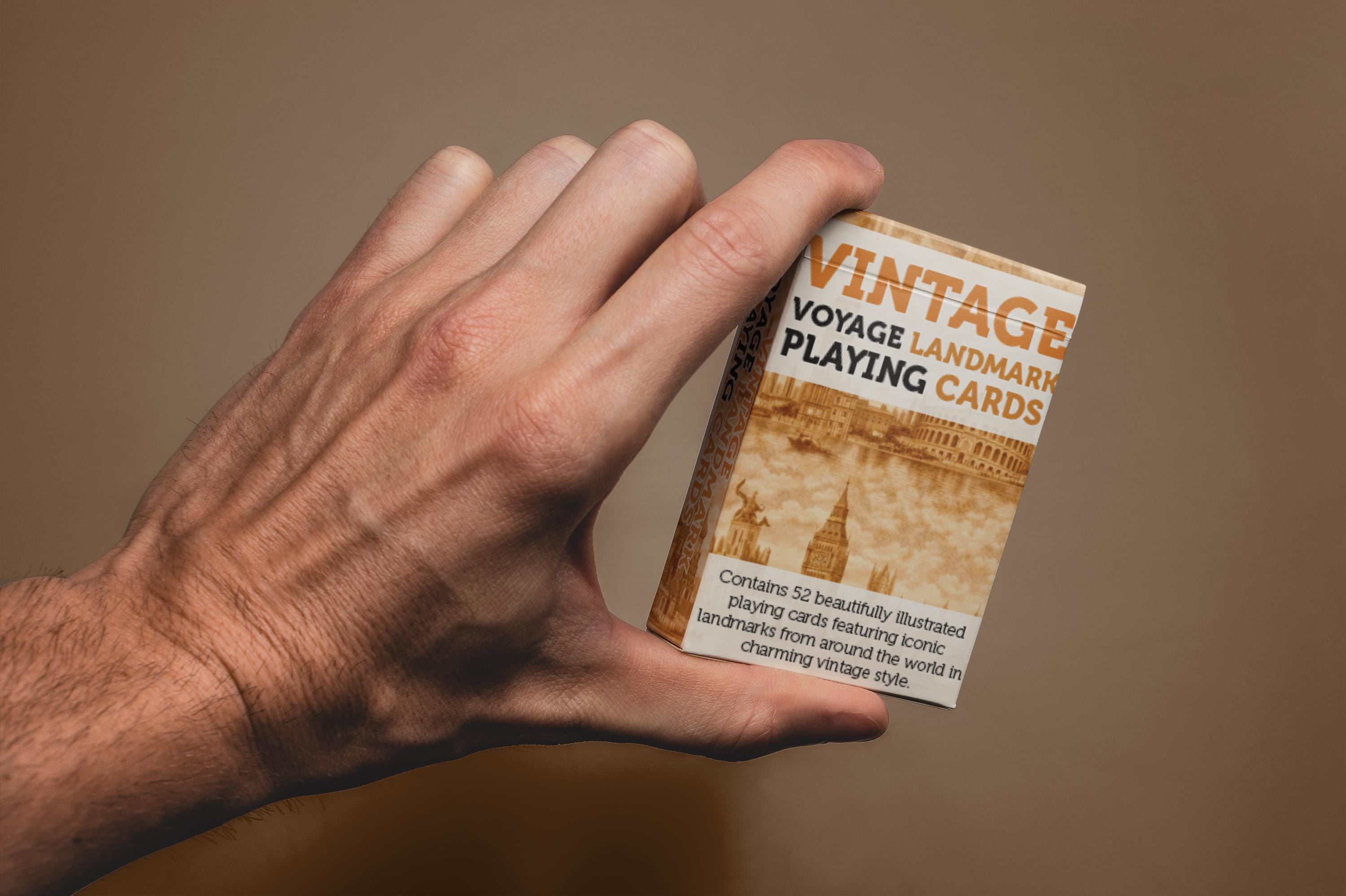 Playing Cards: Vintage Voyage Landmark Travel Gift