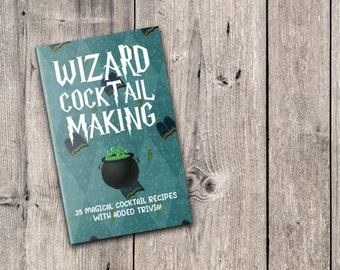 Wizard Cocktail Book! Mini Adult Cocktail Making, Stocking Filler / Birthday Gift