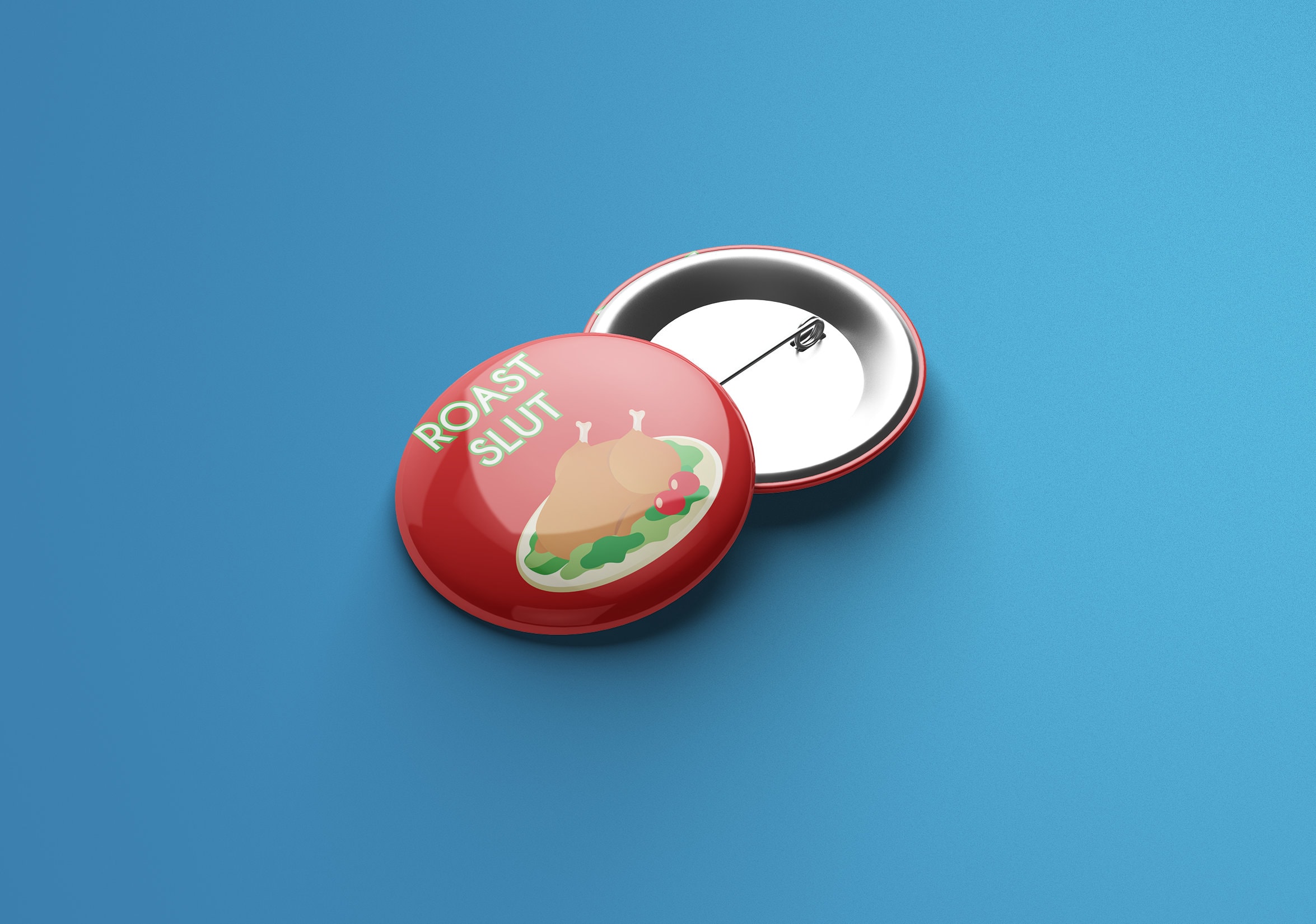 Roast Slut Badge - Funny Christmas Button Pin - Secret Santa Gift