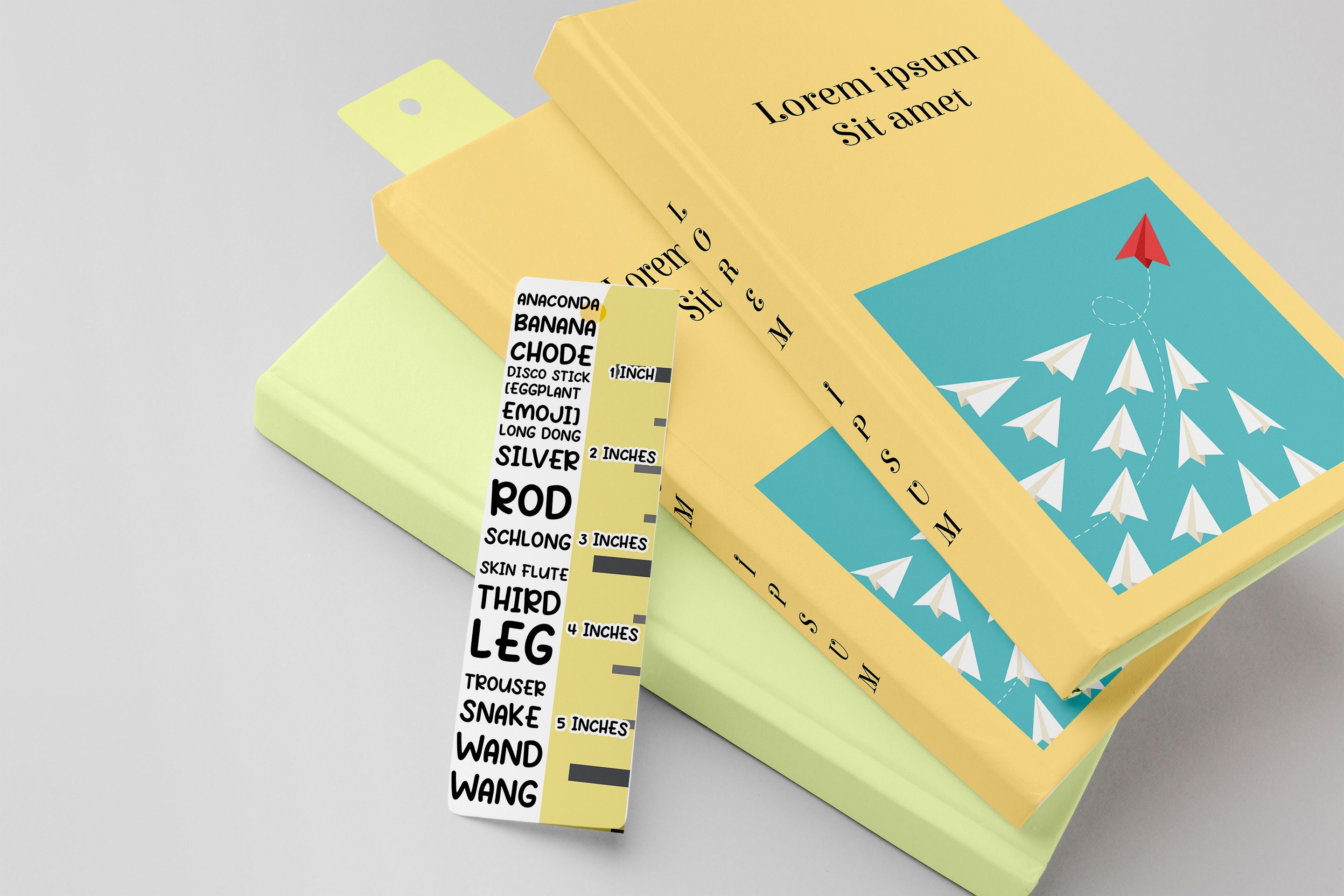 Penis Measurer Bookmark - Funny Gift for Him, Naughty Gift for Him