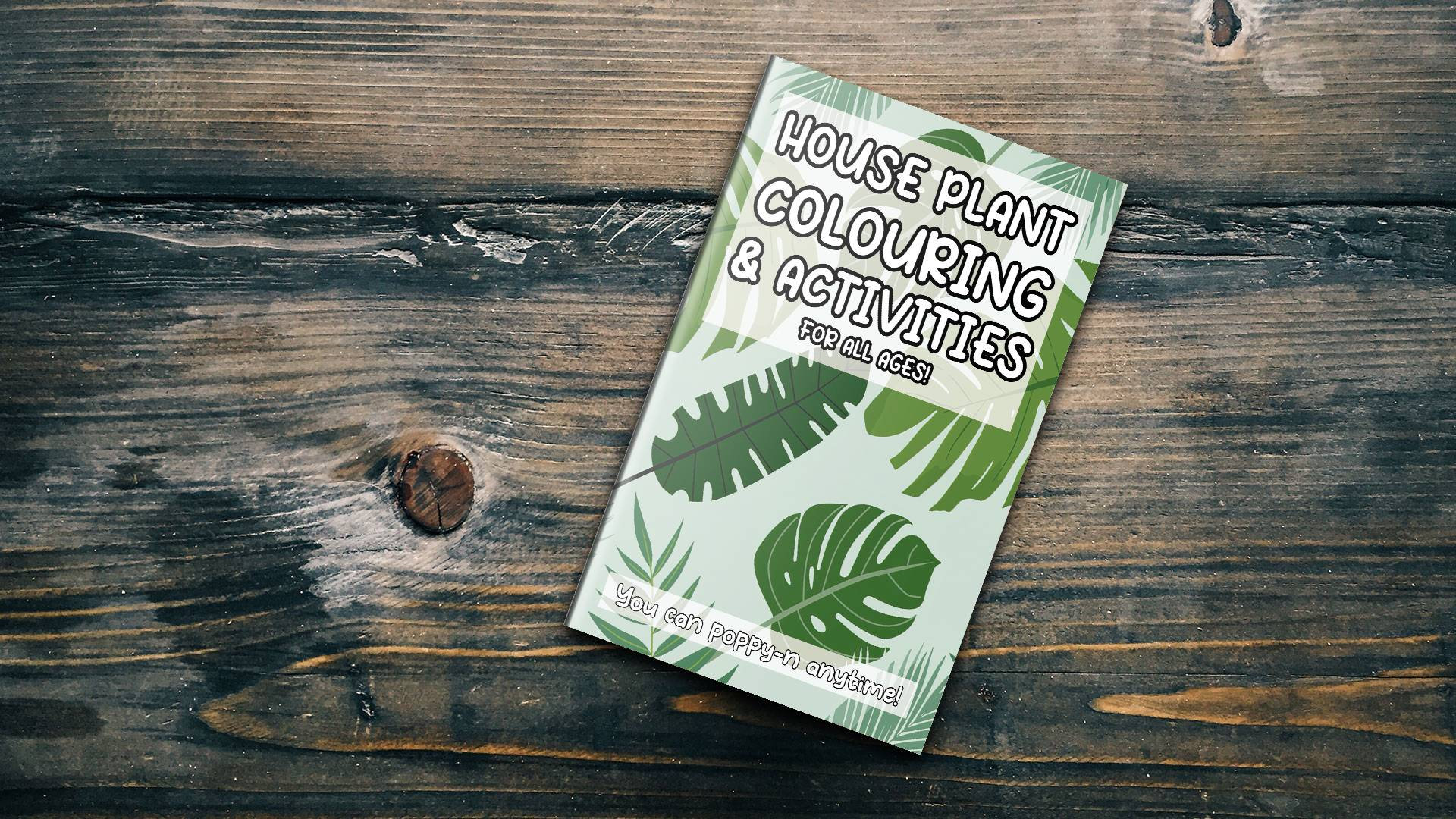 House Plant Activity Book Adult Kids Colouring Gift