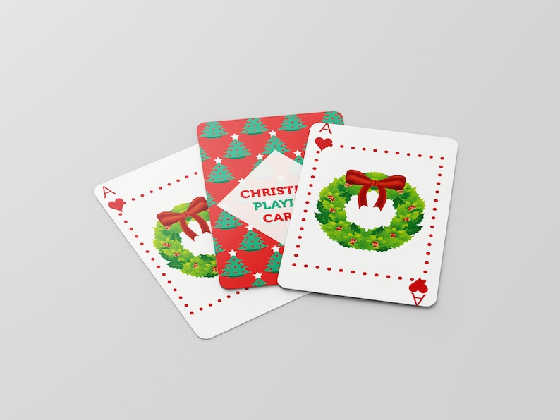 Christmas Playing Cards – Colourful 52-Card Deck — additional product photograph 1