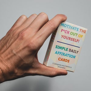 Motivieren Sie den Fuck out of yourself! Positivitätsbox, Positive Motivationskarten, Tägliche Glücksbejahungskarten, Positives Kartendeck