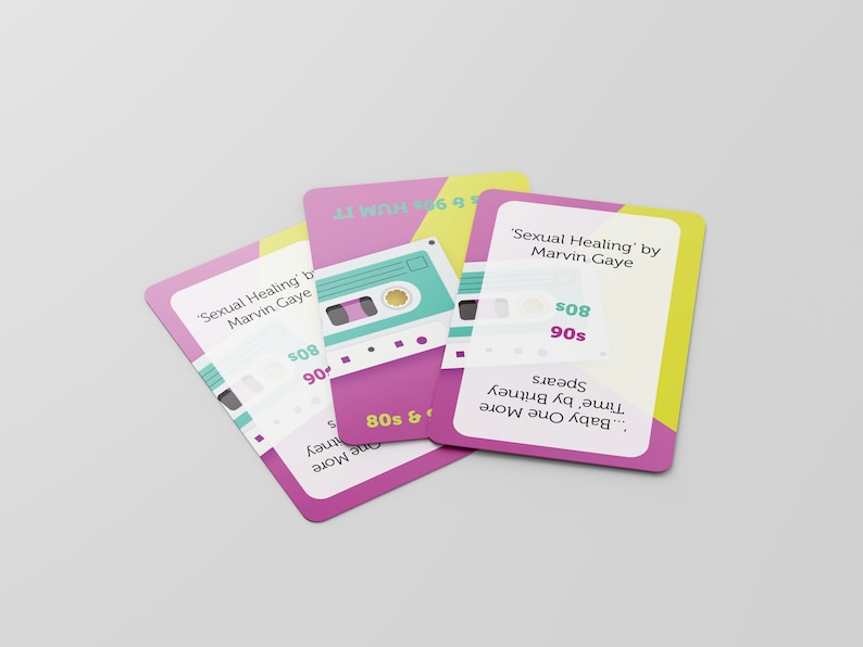 80s & 90s Hum It – Music Guessing Card Game — additional product photograph 2