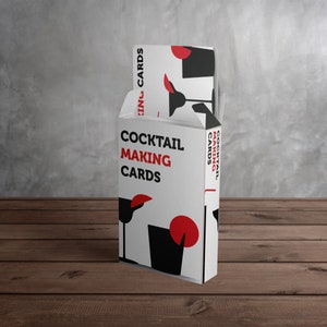 Sophisticated Cocktail Recipe Cards - Cocktail Making Card Pack with 52 Options - Date Night / Party