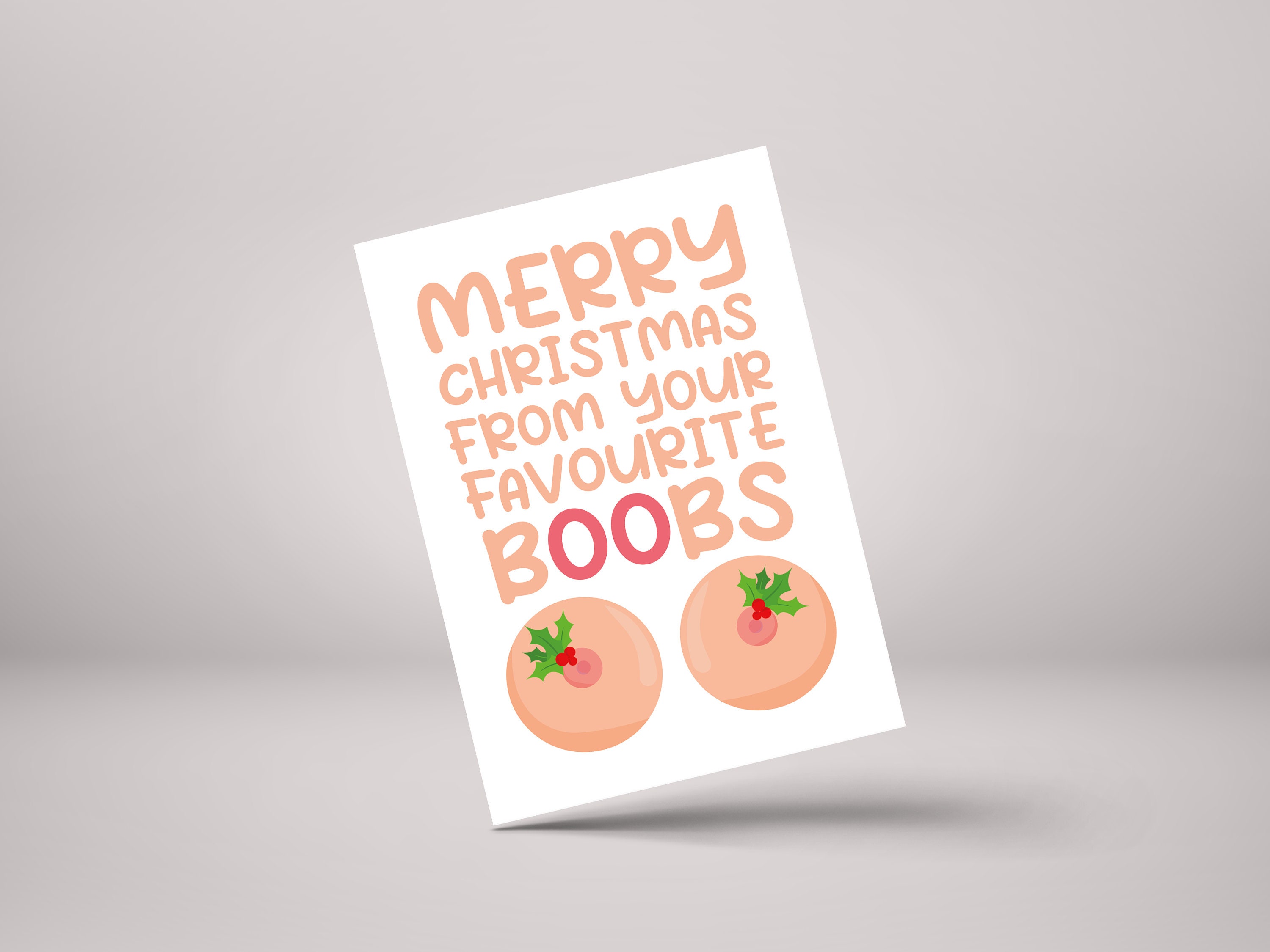 Biglietto Natale Umoristico 'Merry Christmas Big Tits' – Card 125x175mm Con Busta, Brainbox Candy - 3