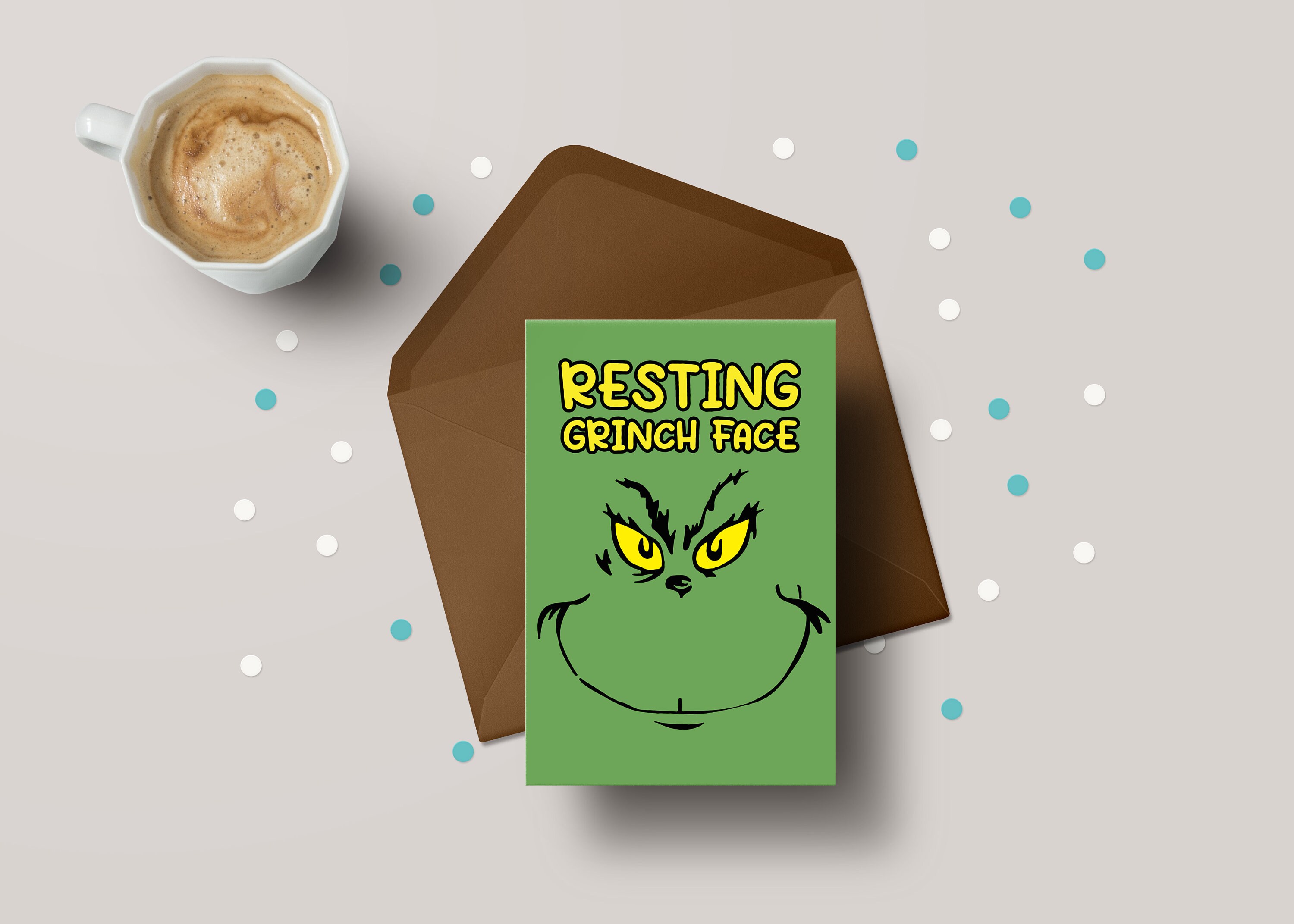 Christmas Card - Resting Xmas B*tch Face! Cheeky Xmas Card