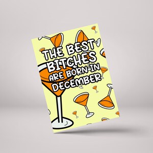 De beste teven worden in december geboren! - Grappige december verjaardag gepersonaliseerde wenskaart