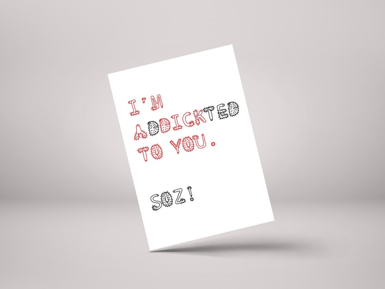 Funny Partner Birthday Valentine Card - I'm A D*ck To You, Soz!