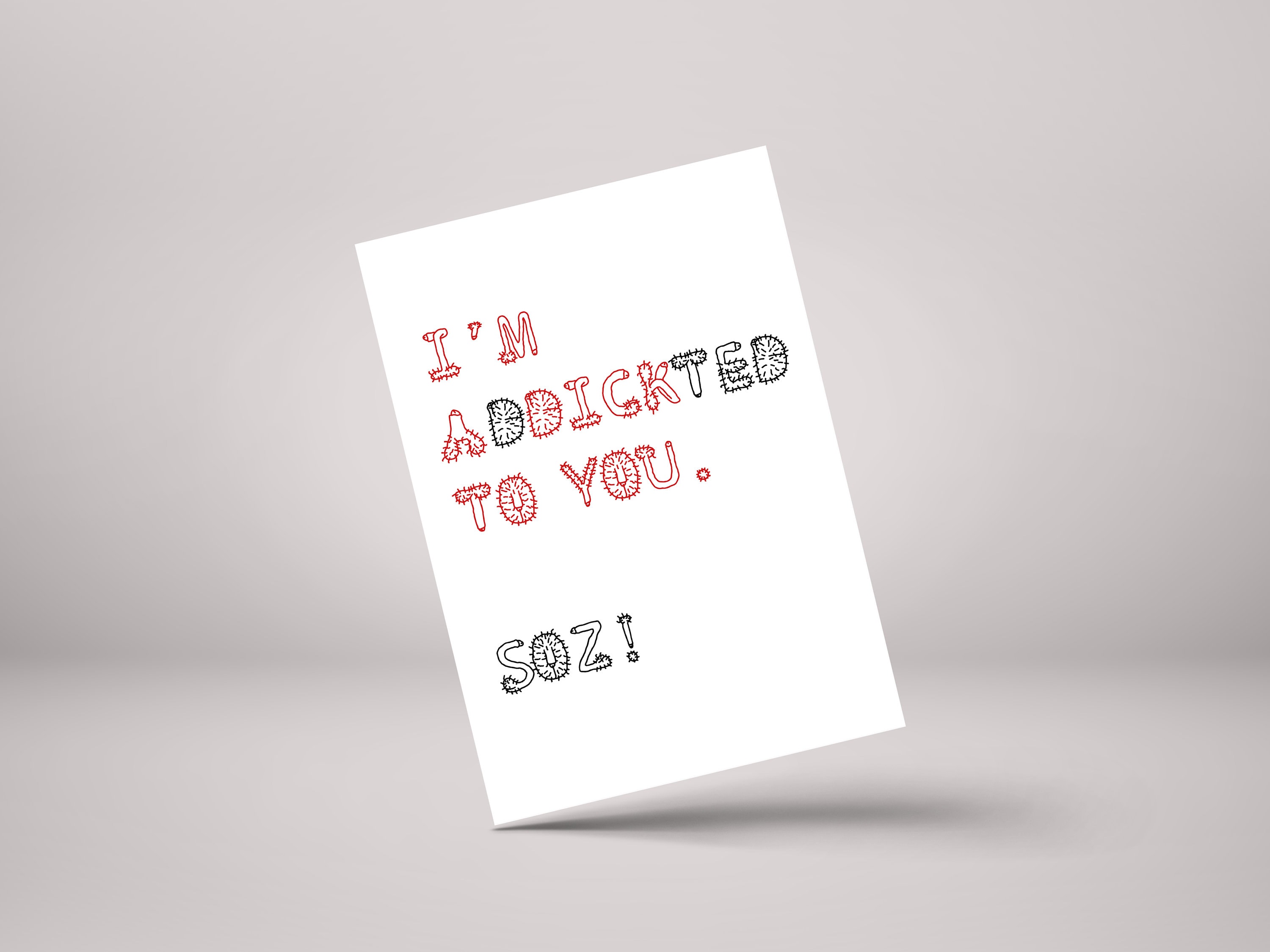 Funny Partner Birthday Valentine Card - I'm A D*ck To You, Soz!