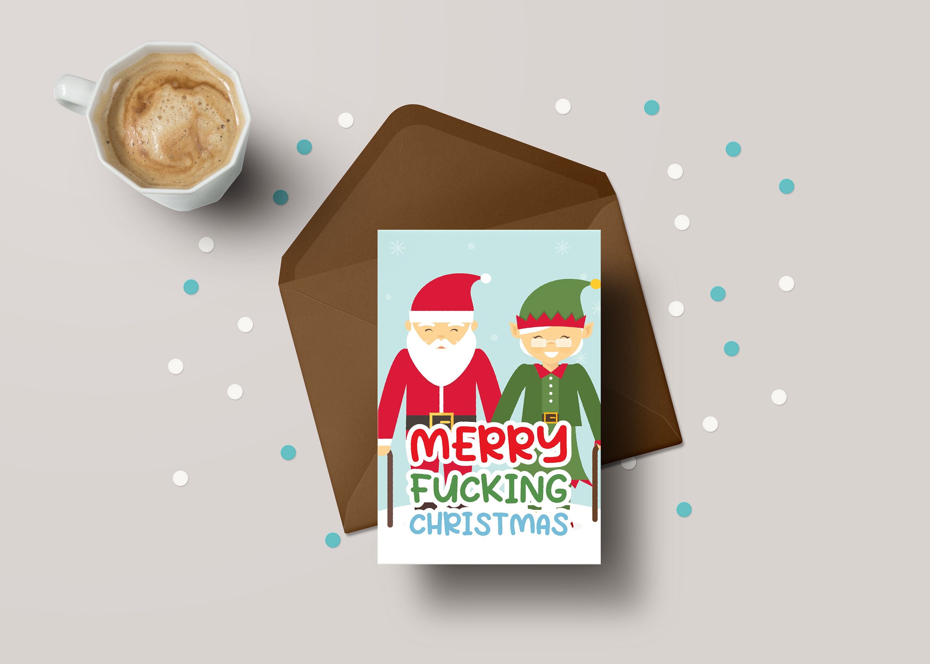 Merry F*cking Christmas! Funny Christmas Card for Friends