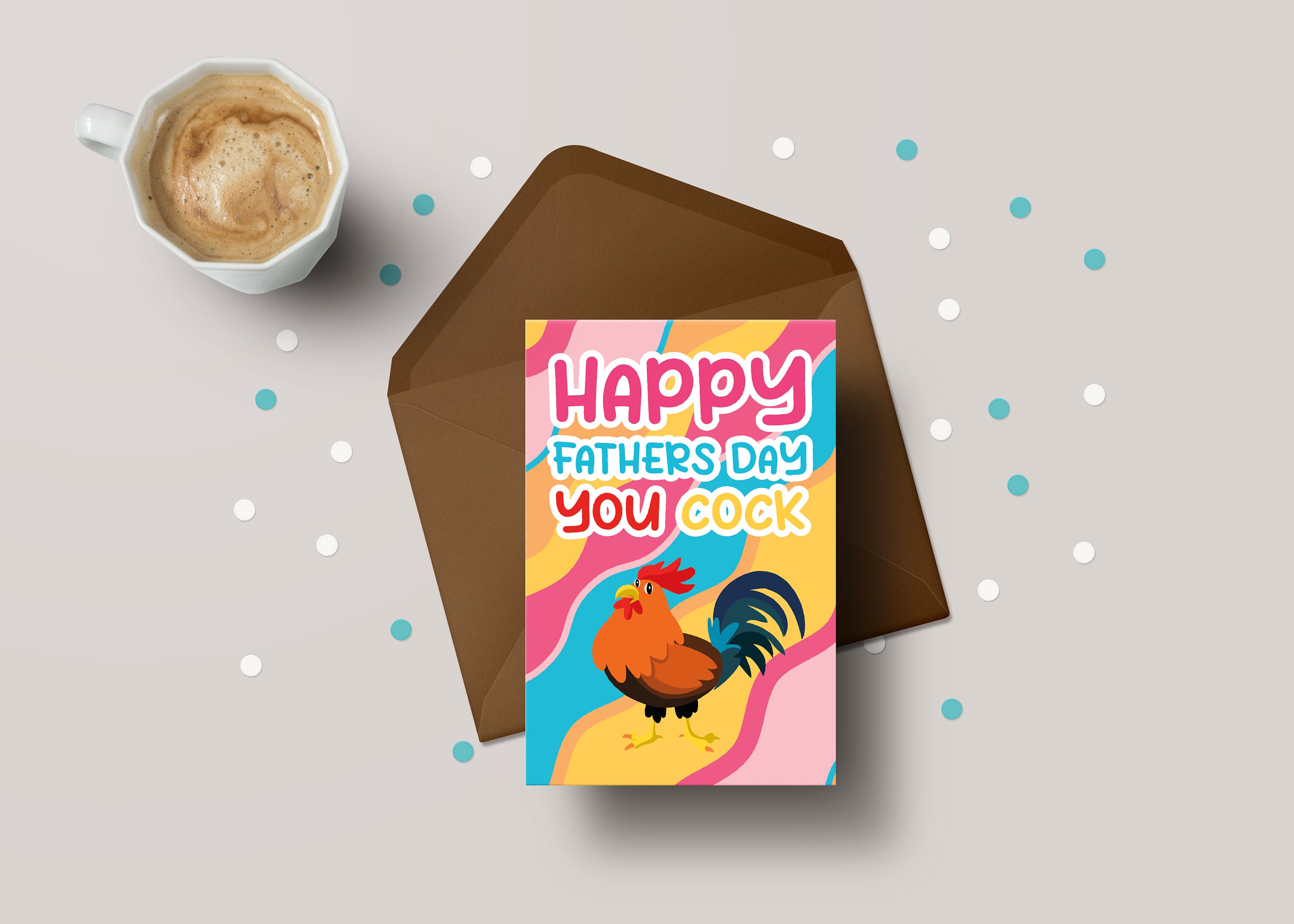 Father's Day Card for Cocky Dads - Funny Profane Greeting Card