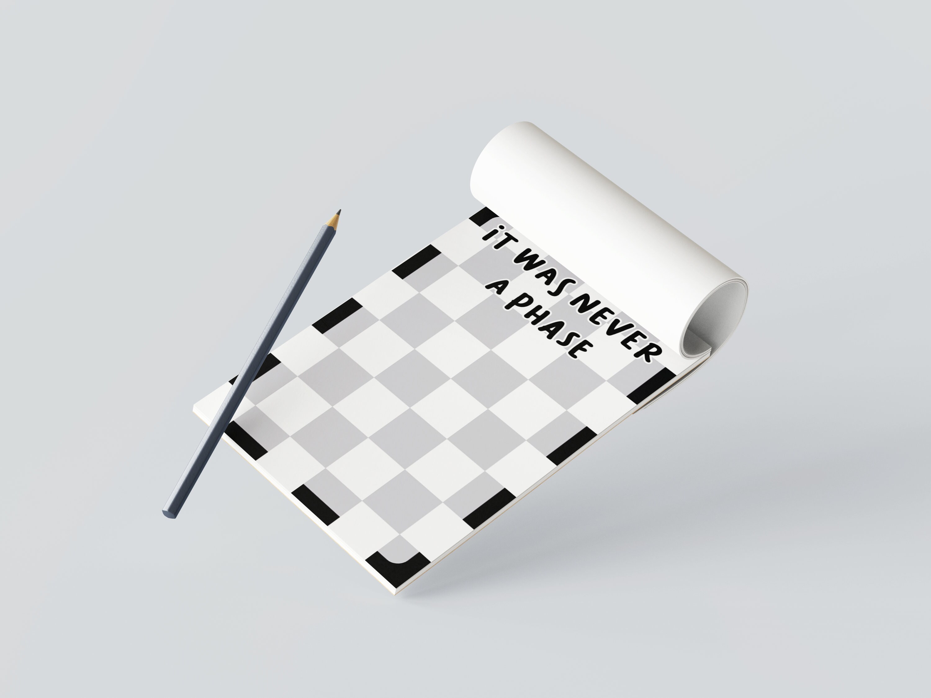 Emo Notepad A6 | It Was Never A Phase Funny Gift