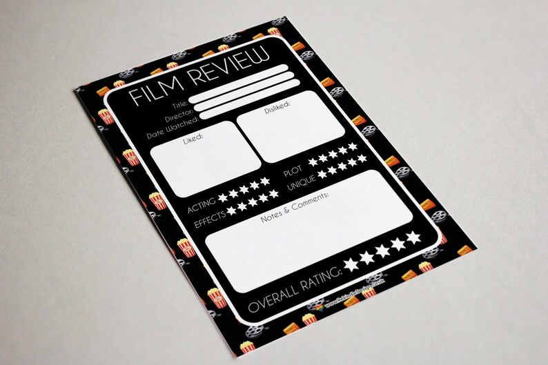 Movie Review Notepad A5 | Film Journal & Tracker Gift