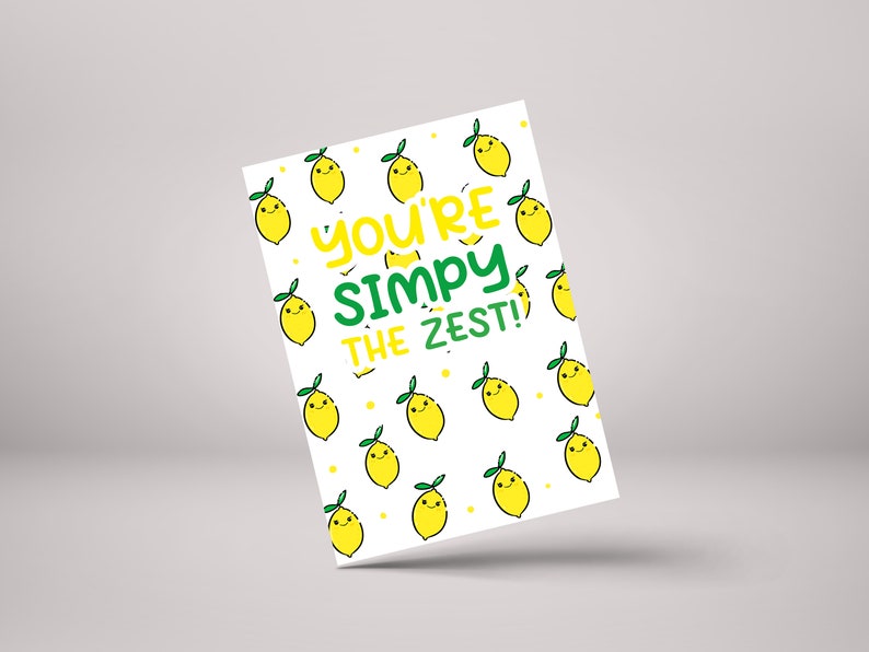 Lemon Pun Greeting Card – Funny Citrus Birthday Card for Friends