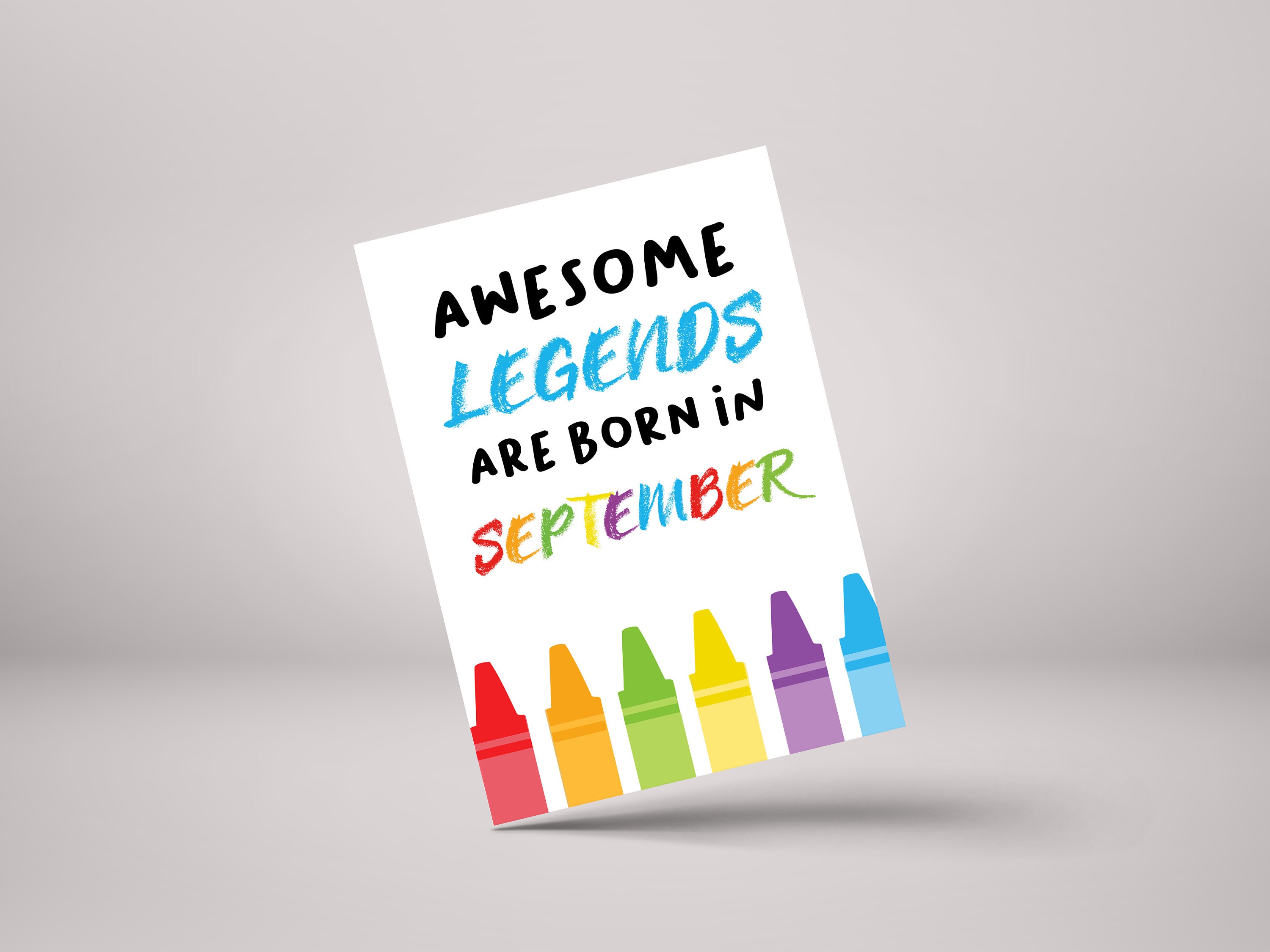 September Birthday Card - Awesome Legends Humour, Funny Gift