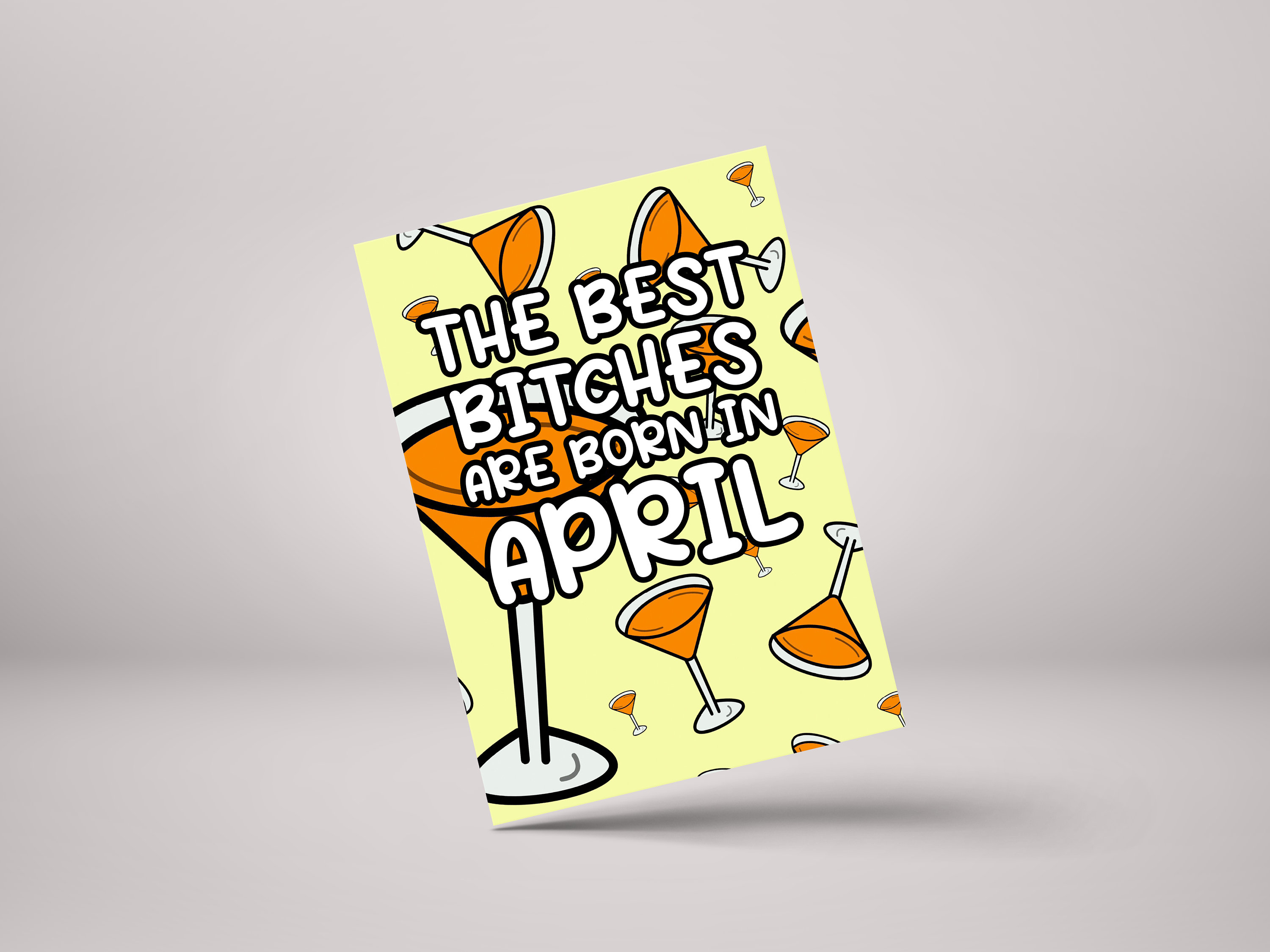 April Birthday Card - Funny Personalised Card for Best Bitches
