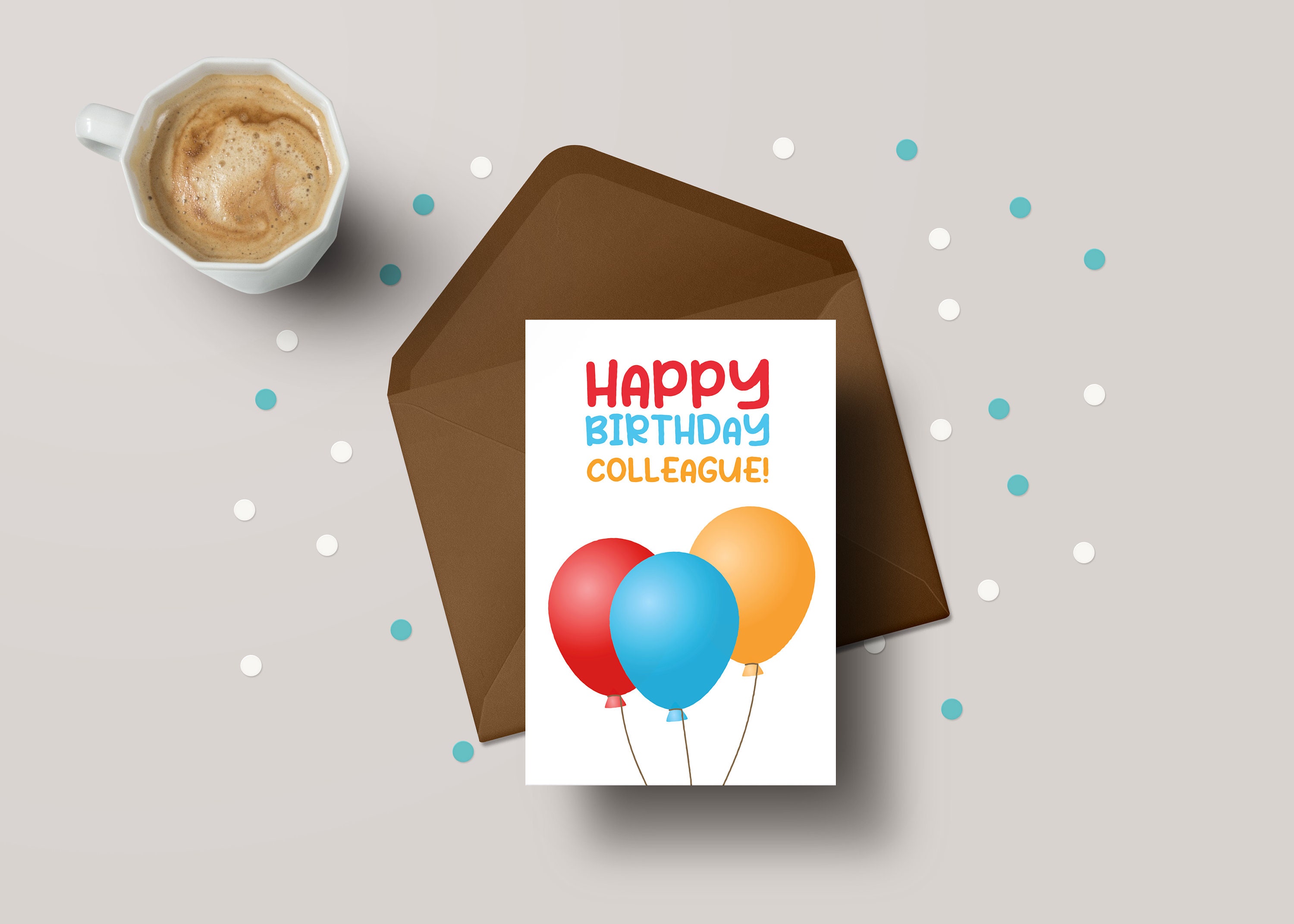 Funny Colleague Birthday Card - Personalised Greeting for Workmate Card for