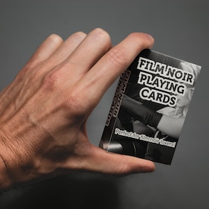 Carte da gioco Film Noir - 52 carte da gioco - Pacchetto di carte, regalo di Natale / regalo di compleanno