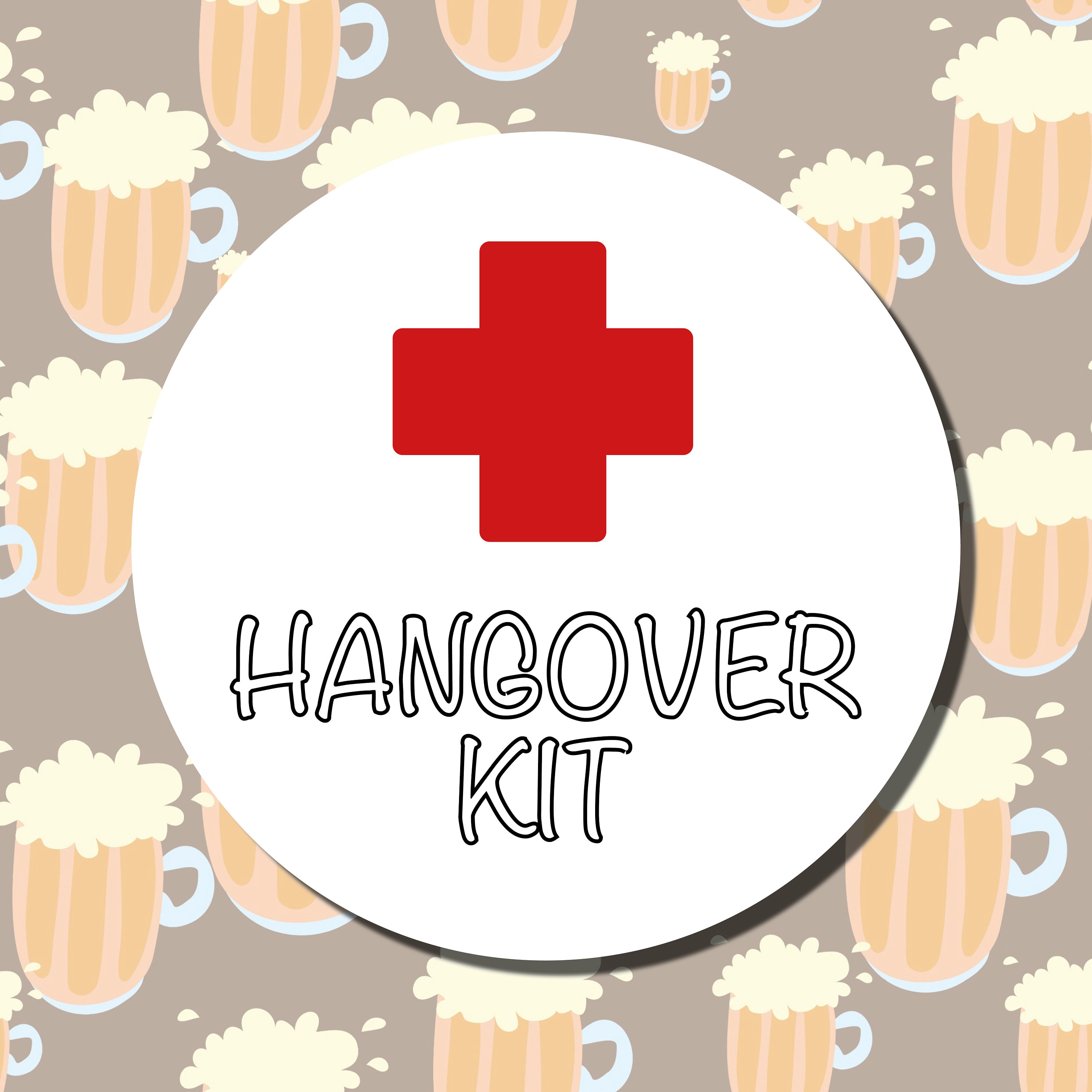 Hangover Kit Stickers - Wedding Party Favour Labels