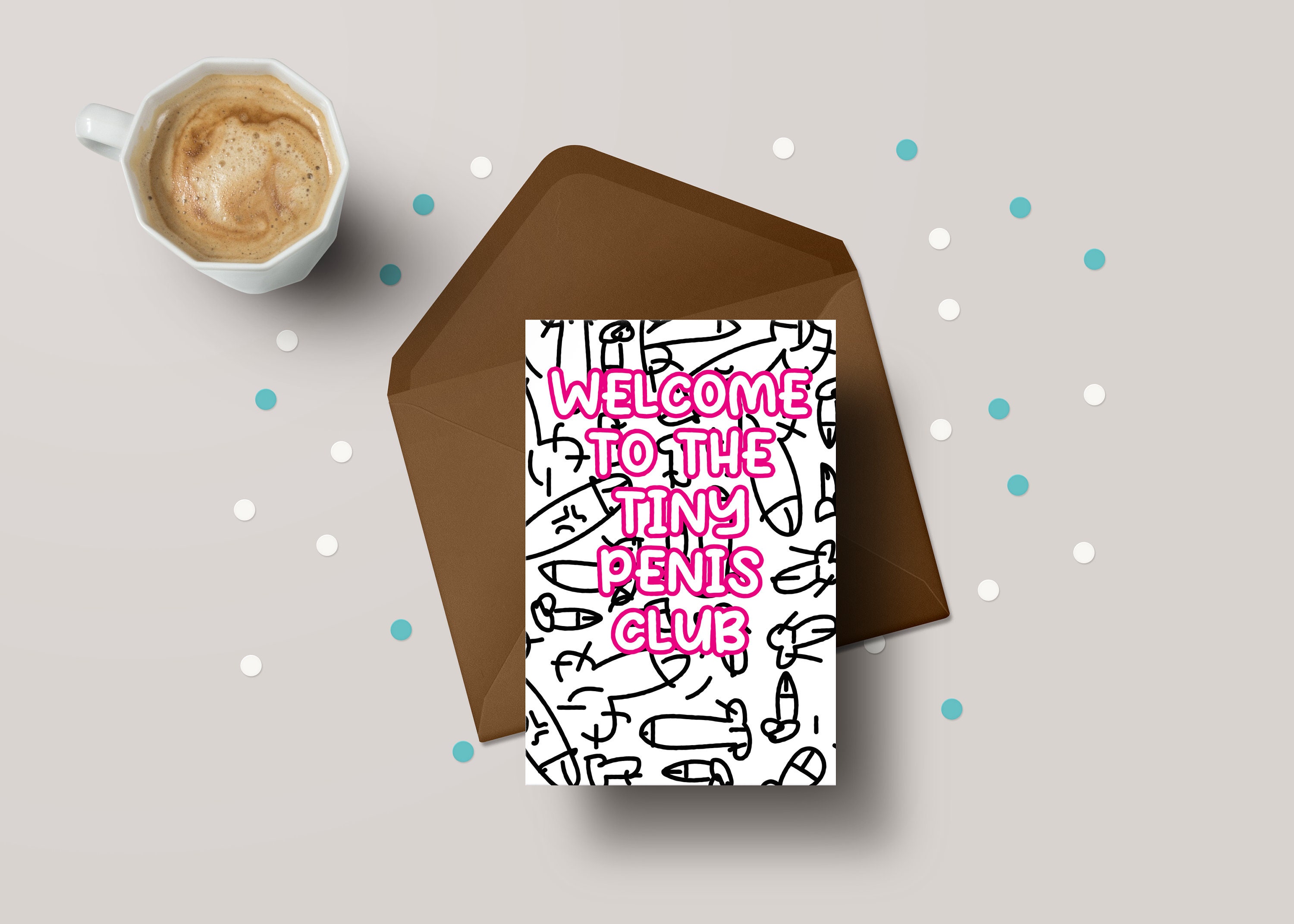 Funny Sweary Birthday Card - Tiny Penis Club Joke for Him/Adult Humour Frie