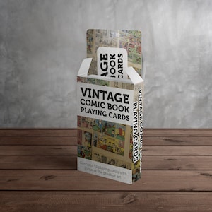 Vintage Comic Book Playing Cards - 52 Playing Cards - Card Pack, Stocking Filler / Birthday Present