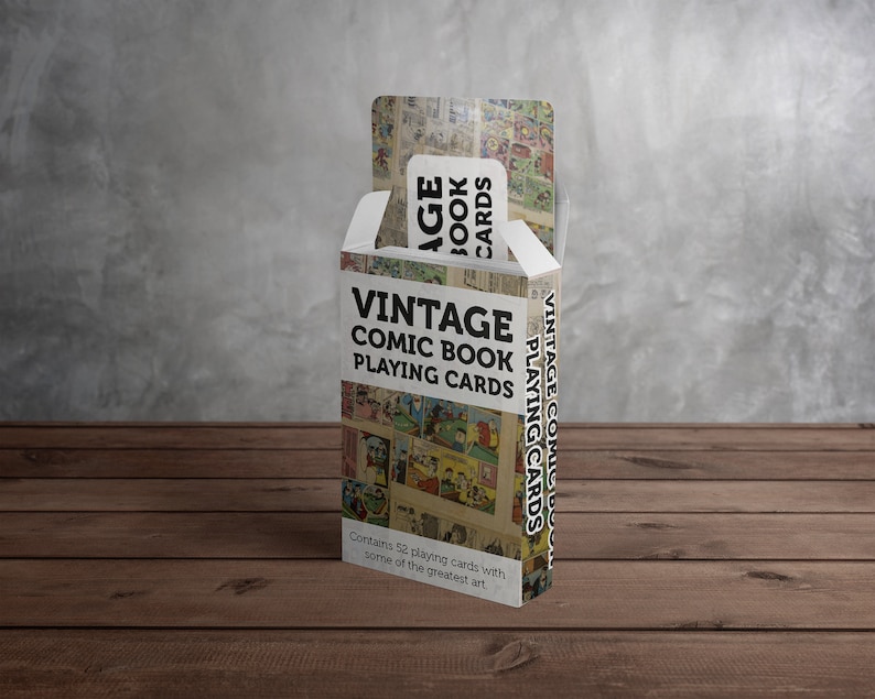 Vintage Comic Book Playing Cards – 52-Card Deck