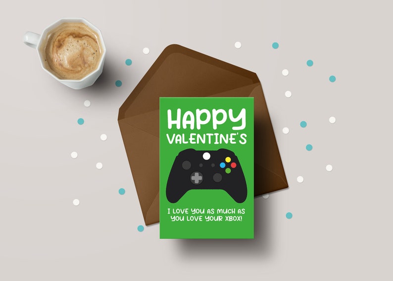 Gamer Valentine's Card - Funny Xbox I Love You More Card
