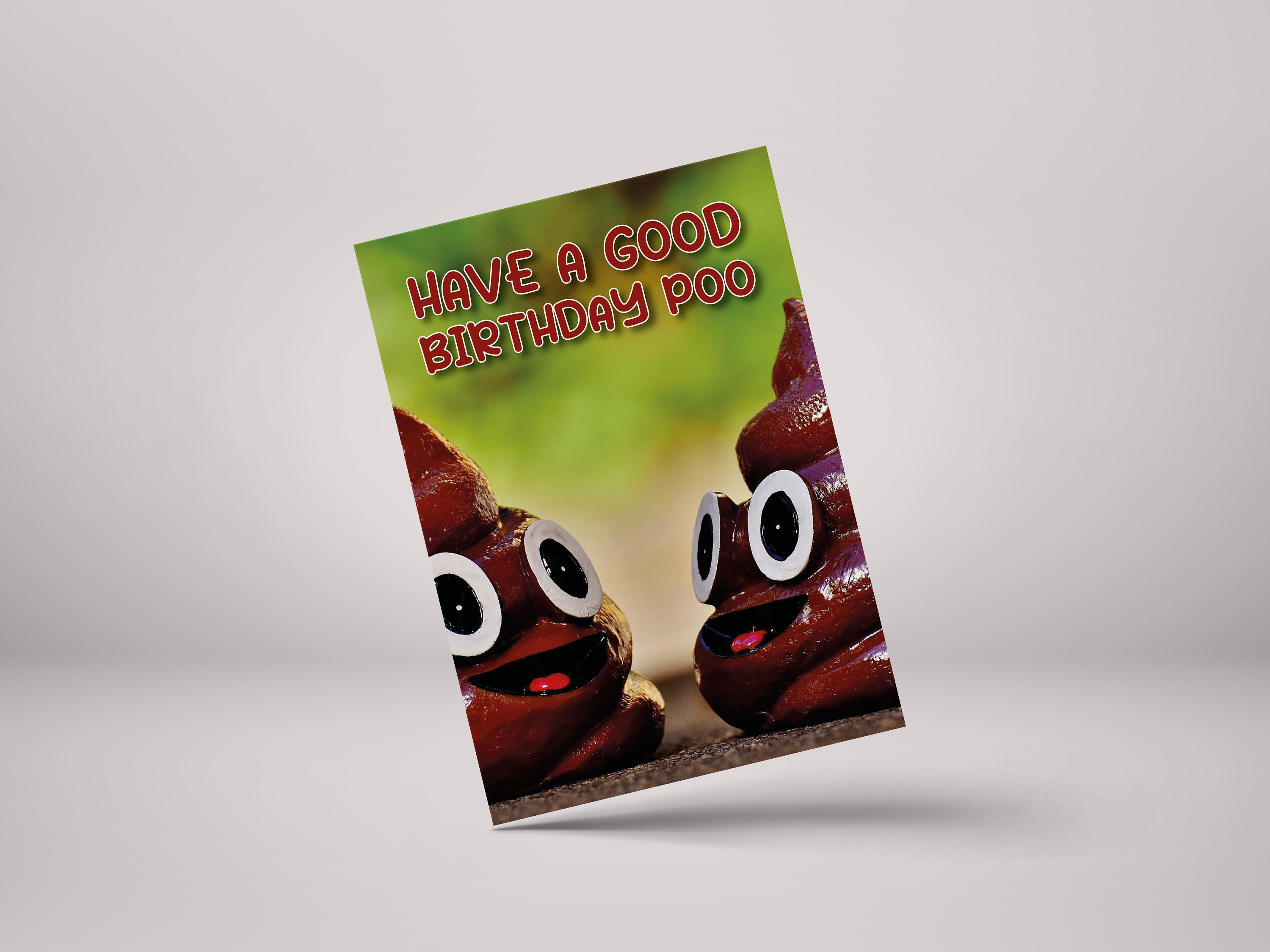Funny Poo Birthday Card for Best Friend Rude A5