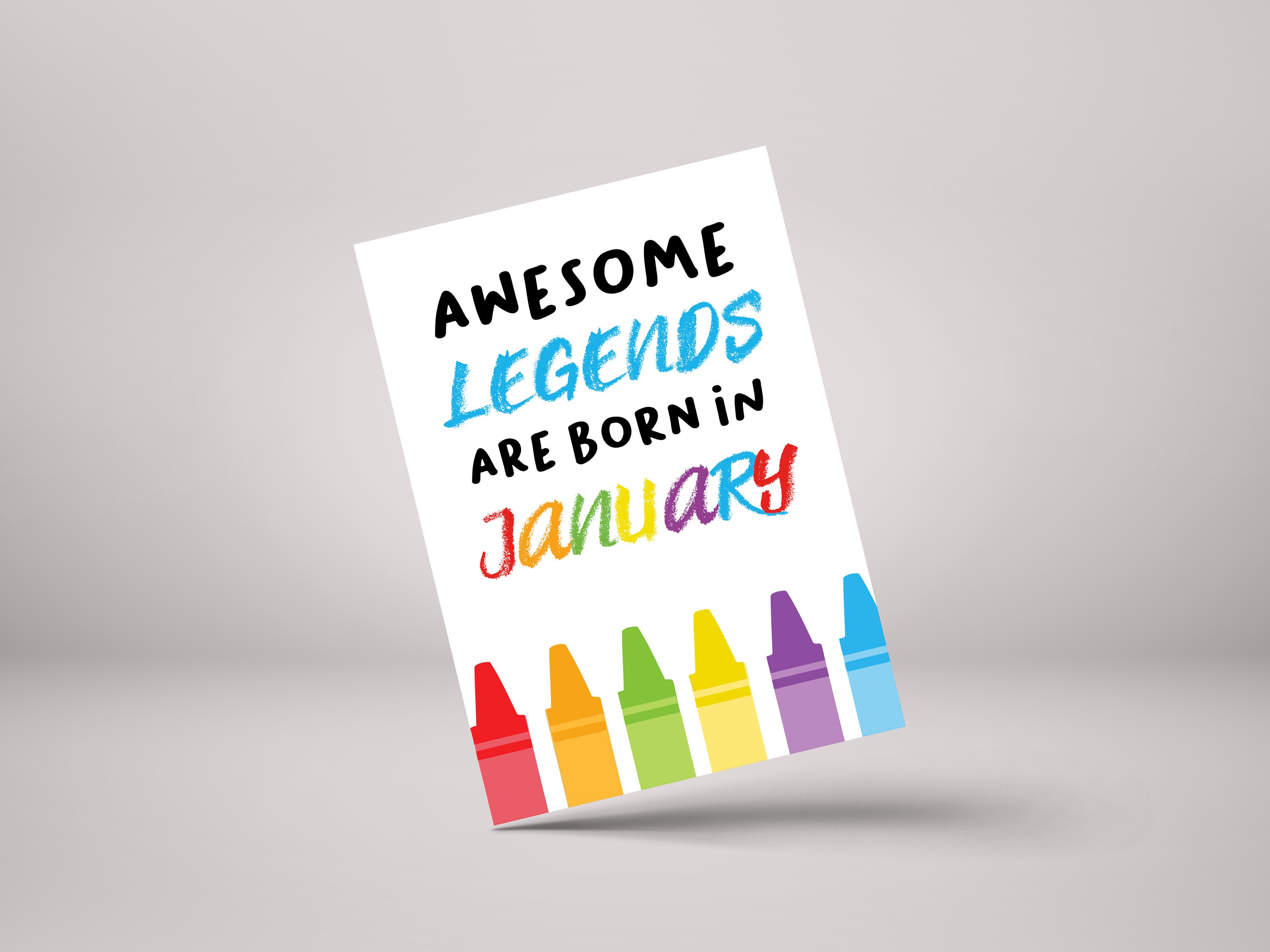 January Birthday Card - Awesome Legends Are Born In January