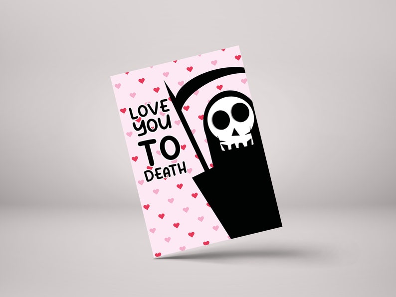 Valentine's Card for Husband Wife - Love You To Death Funny
