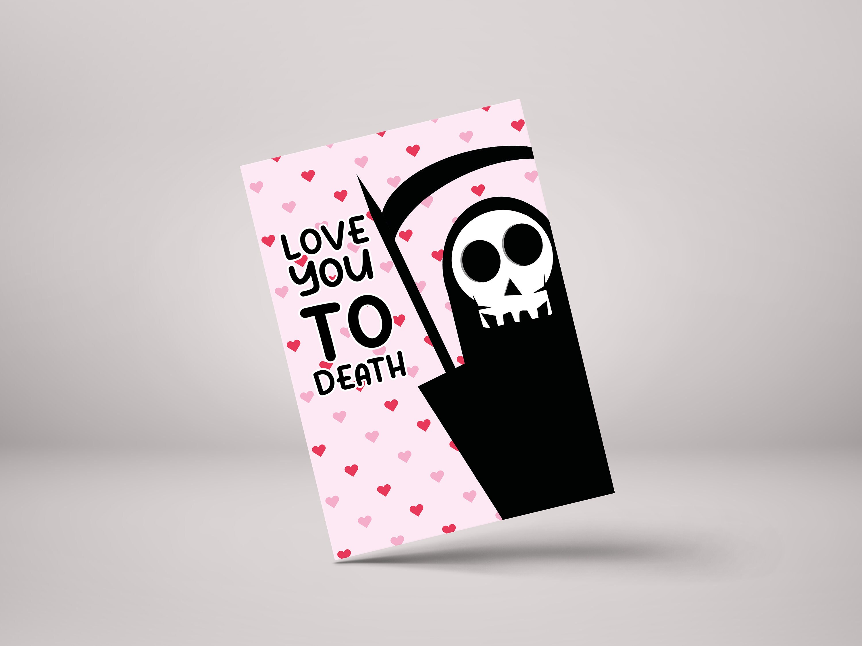 Valentine's Card for Husband Wife - Love You To Death Funny