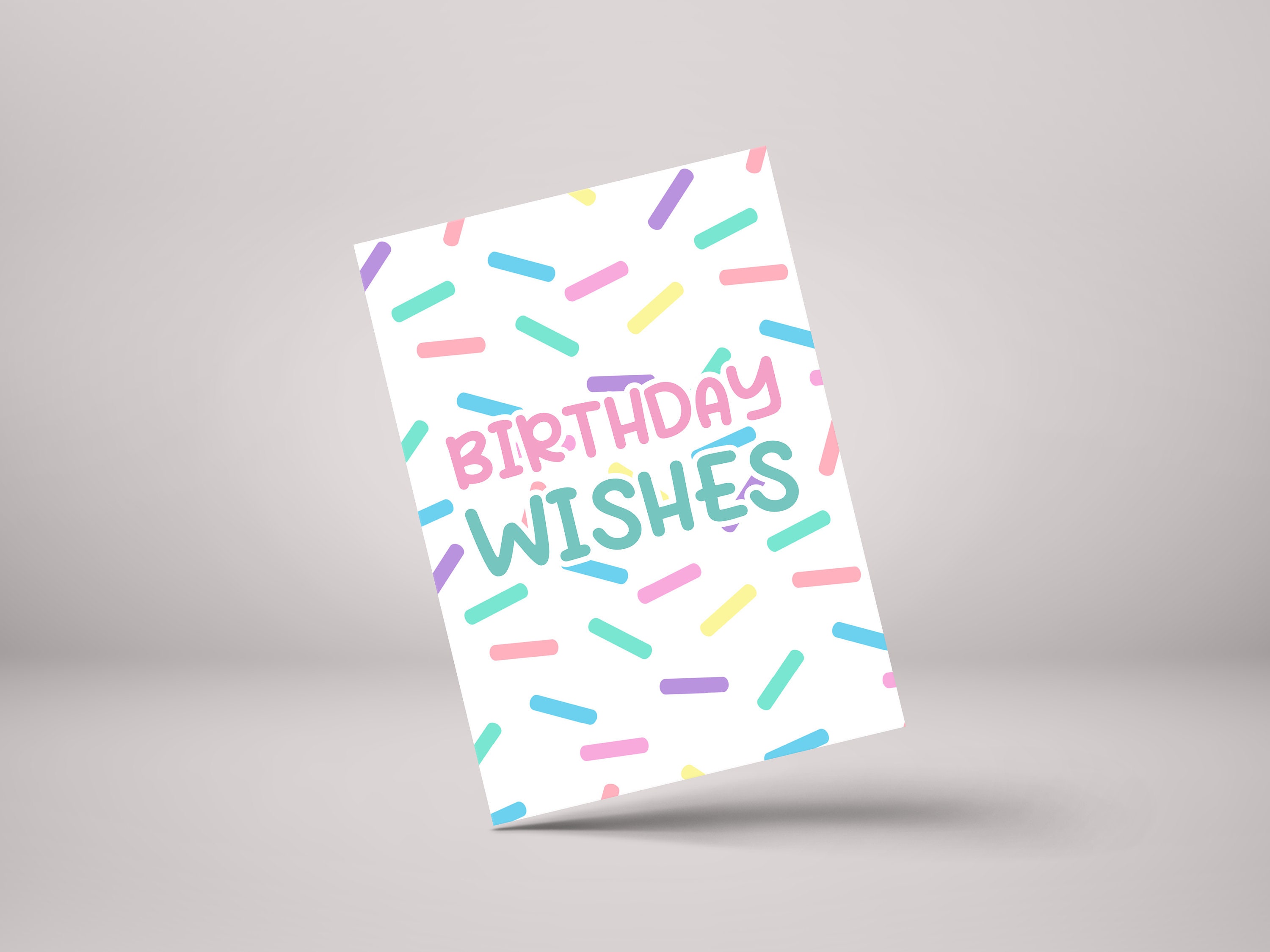 Friend Birthday Card - Confetti Wishes Greeting Card