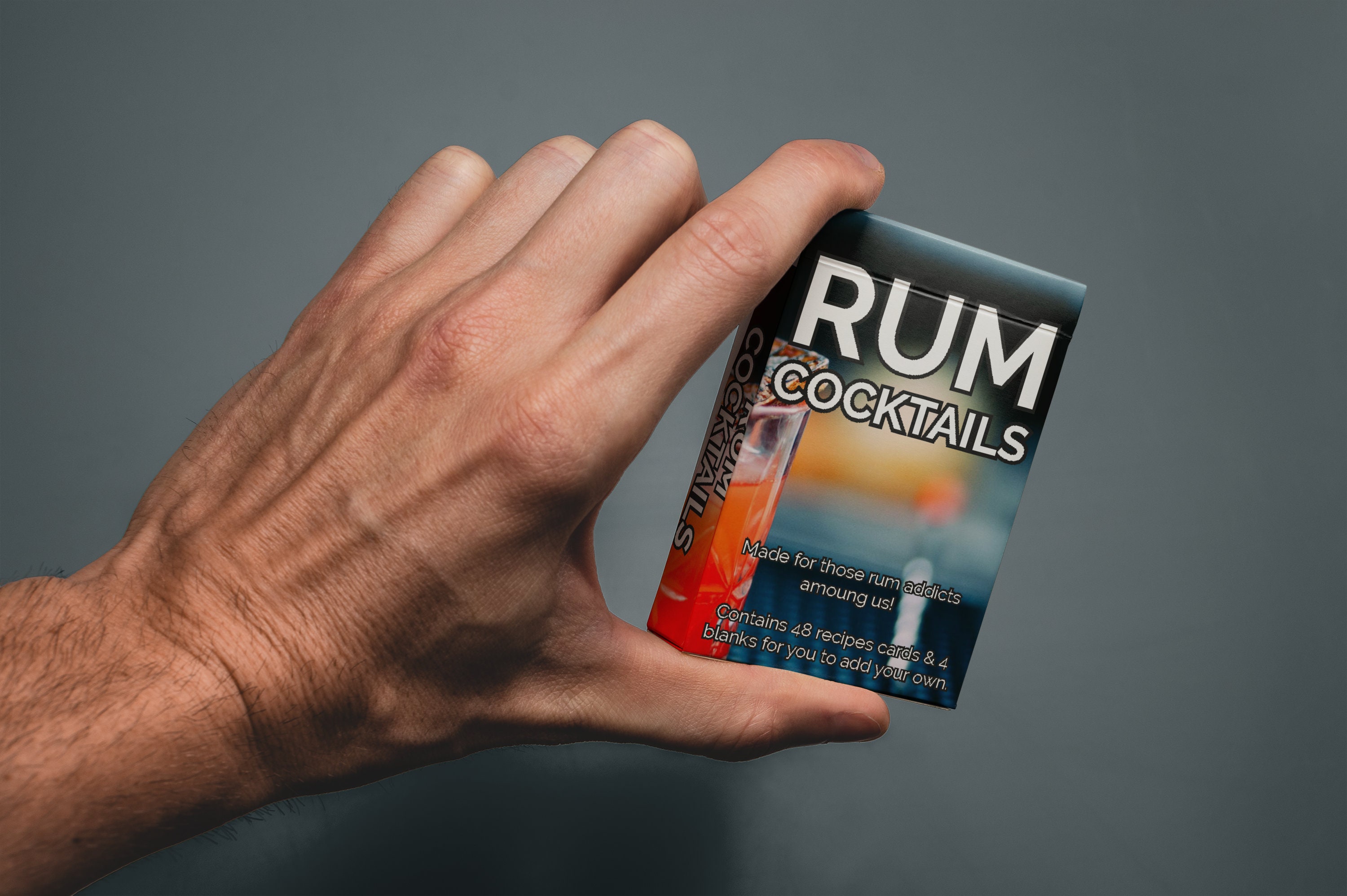 Rum Cocktail Recipe Cards - Date Night & Party Cocktail Party