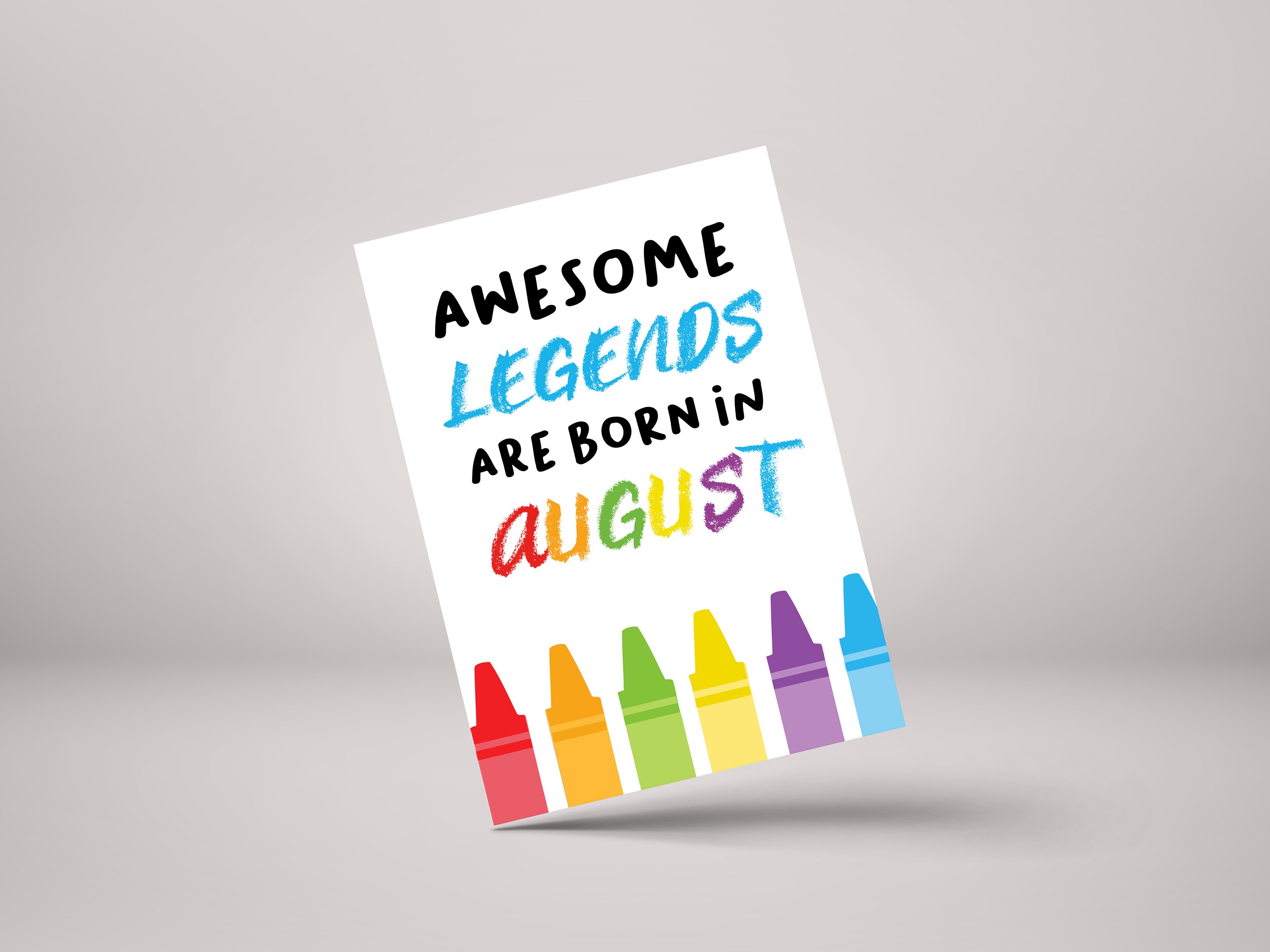 Awesome Legends August Birthday Card - Funny Greeting