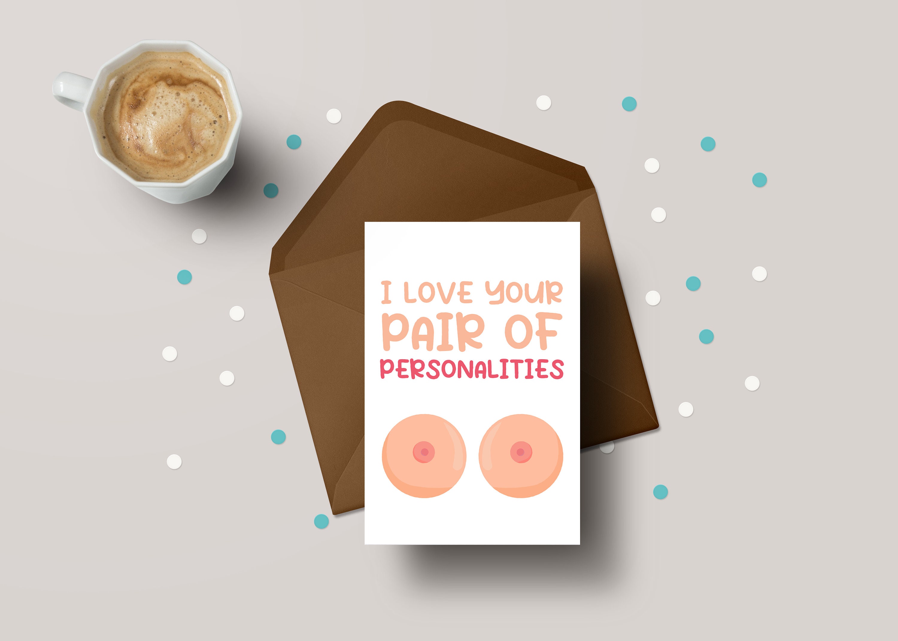 Funny Boob Valentine's Card - Naughty Love & Personalities
