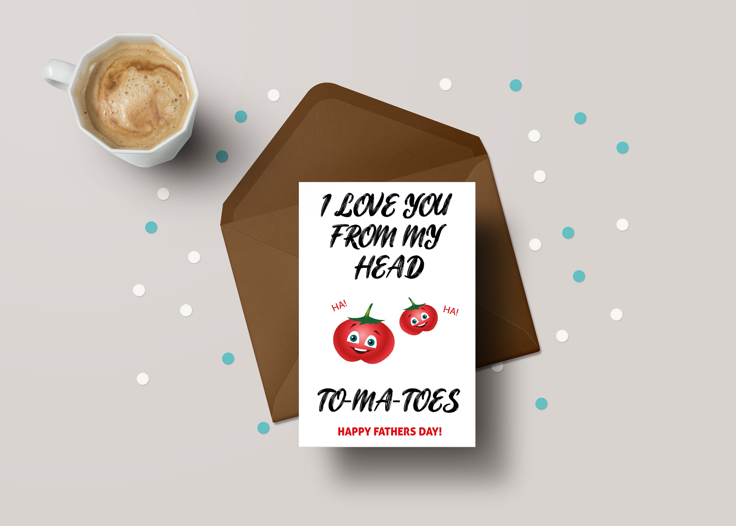 Fathers Day Card - I Love You From My Head To My Toes