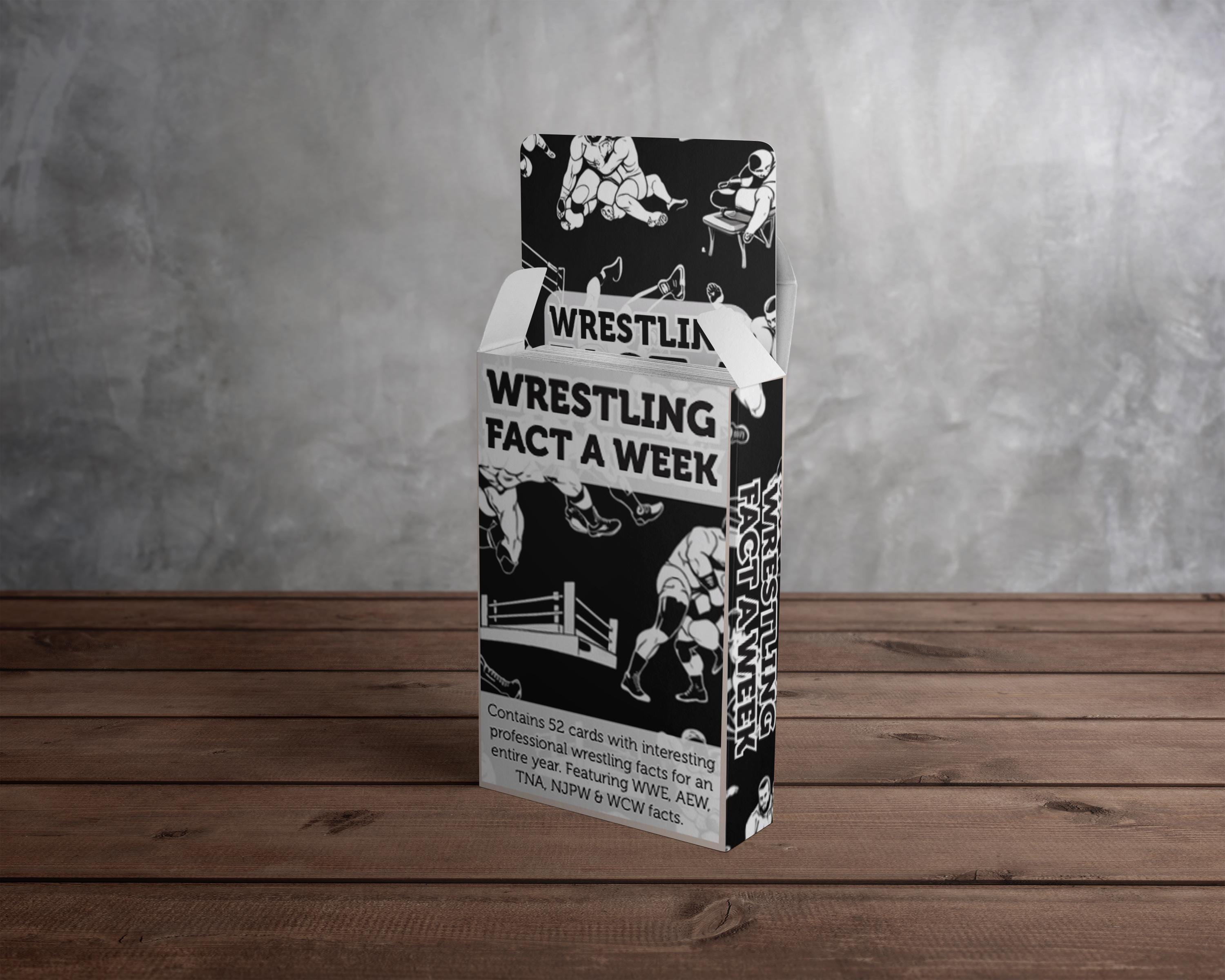 Wrestling Trivia Cards - 52 Fact Pro Wrestling Gift for Fans