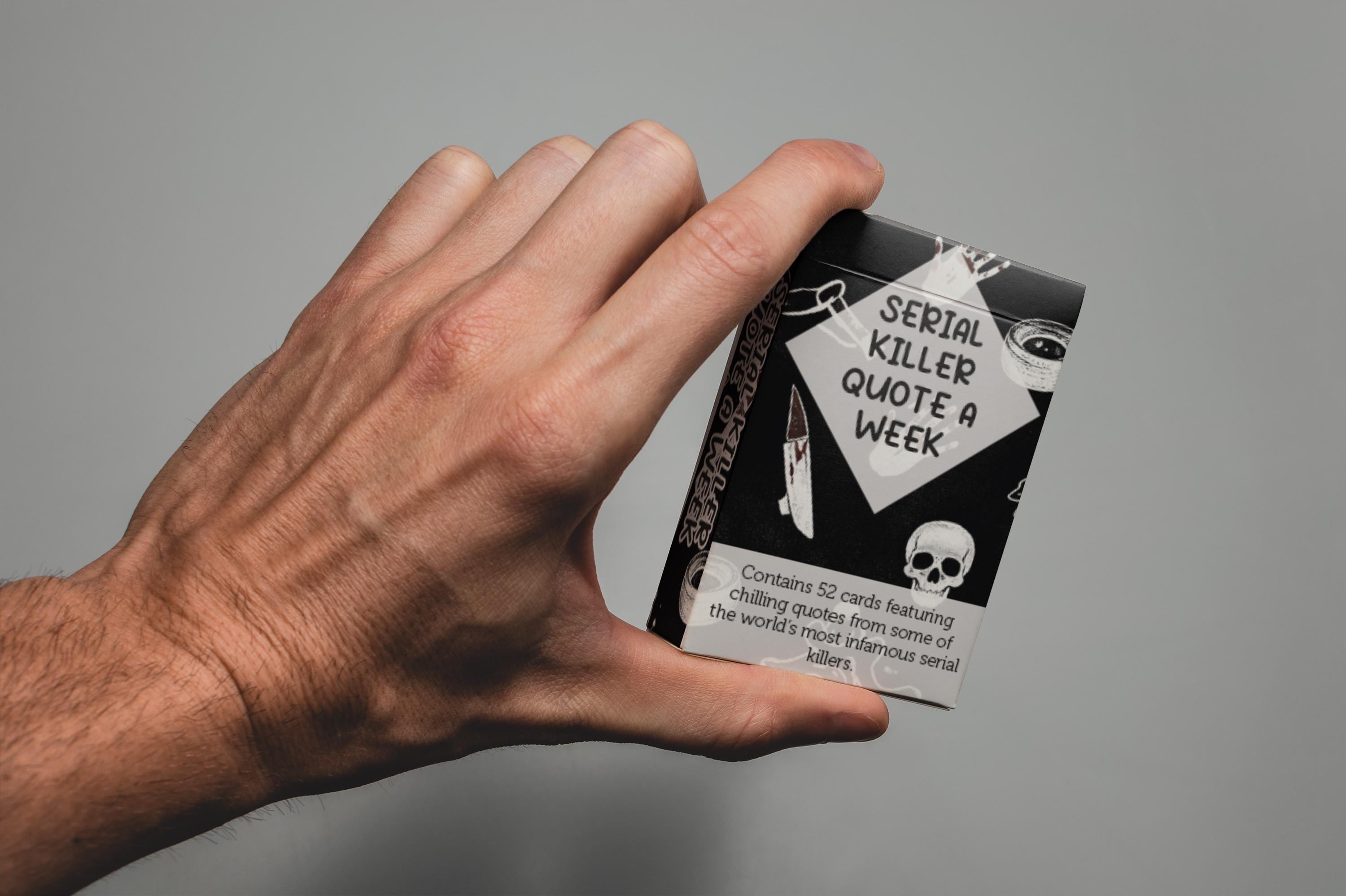 Serial Killer Quote Cards, True Crime Gift, 52 Weekly Macabre Quotes