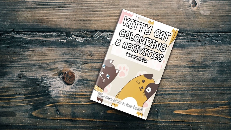 Kitty Cat Activity Book - Adult & Kids Colouring Fun