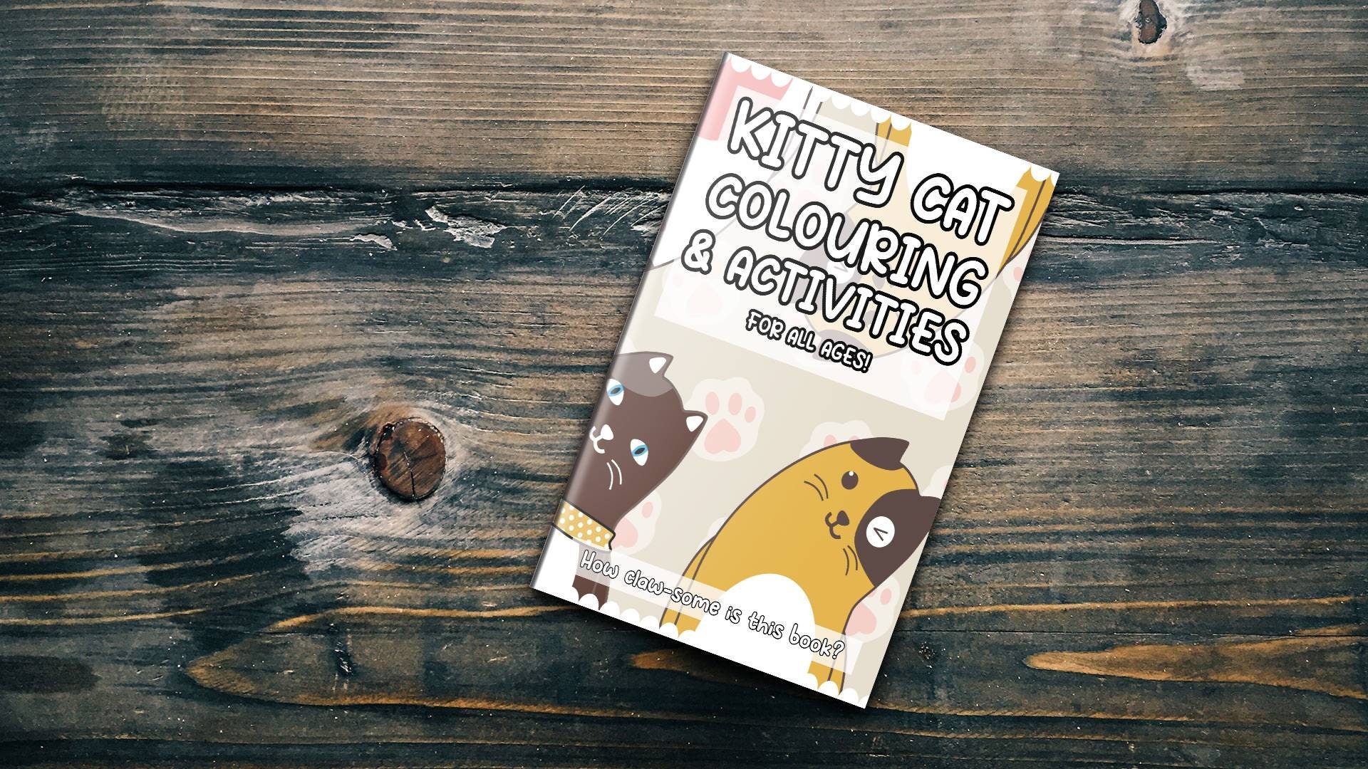 Kitty Cat Activity Book - Adult & Kids Colouring Fun