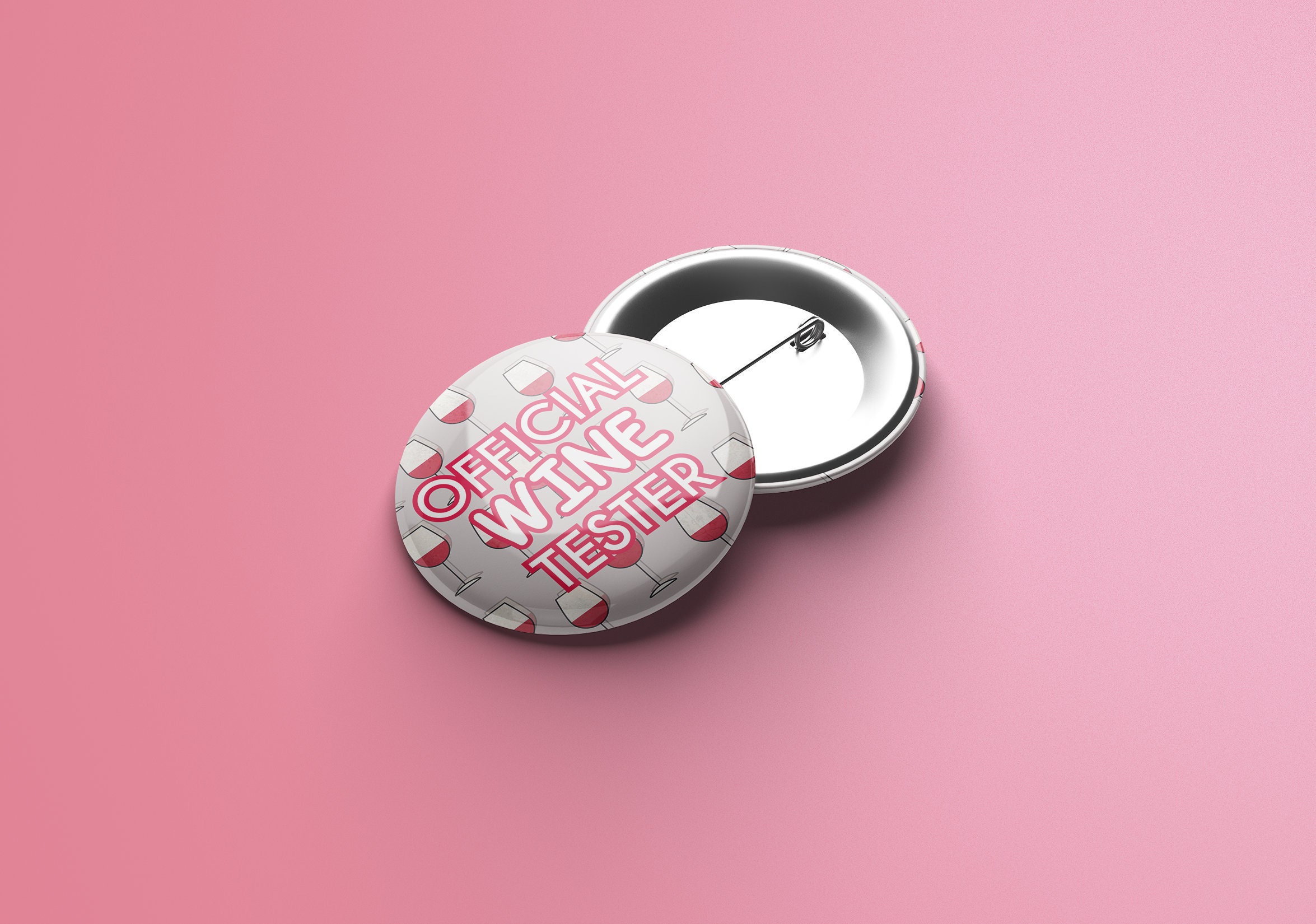 Wine Tester Badge - Funny Pin for Wine Lovers & Christmas