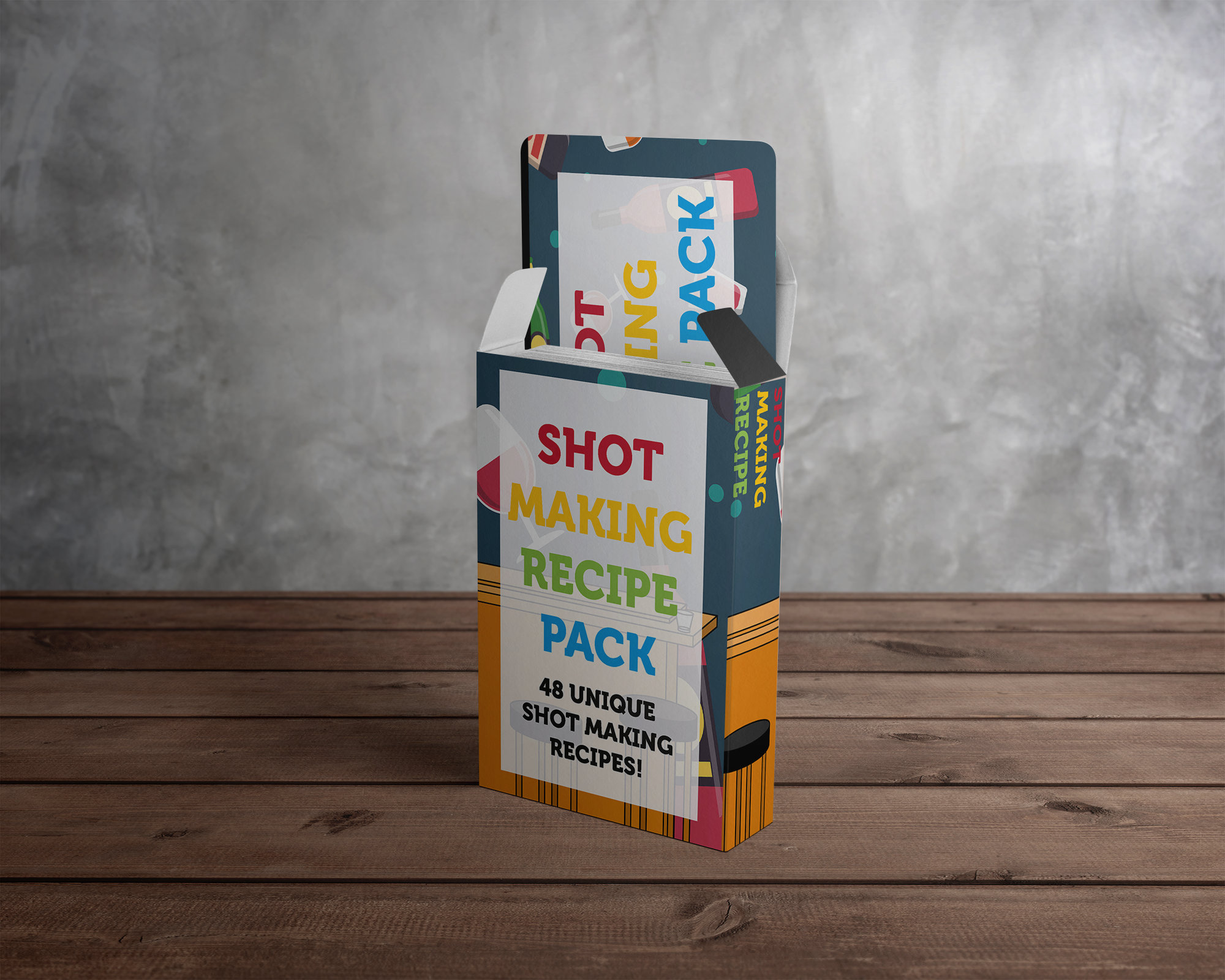 Shot Recipe Cards, Card Game for Hen Do, Stag, Party