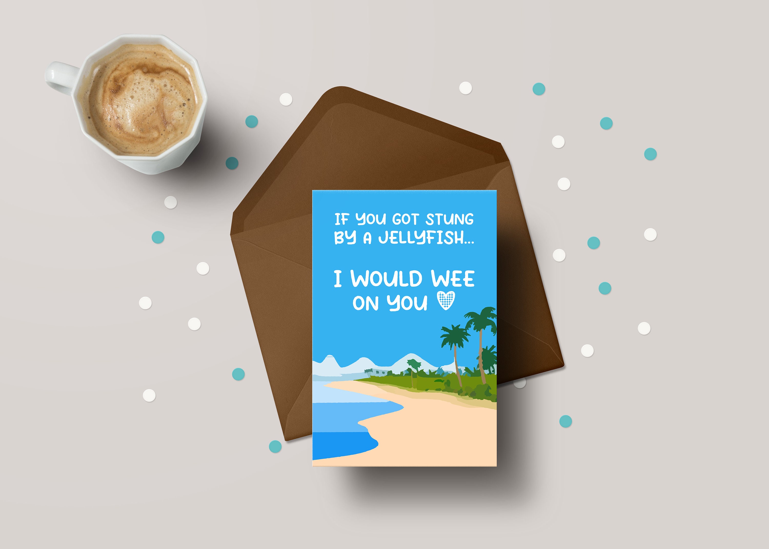 Funny Valentine Card – Jellyfish Wee On You Partner Greeting