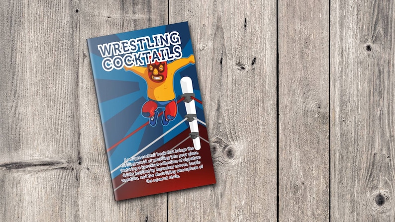 Wrestling Cocktail Book! Mini Adult Cocktail Making Book - Fun Gift